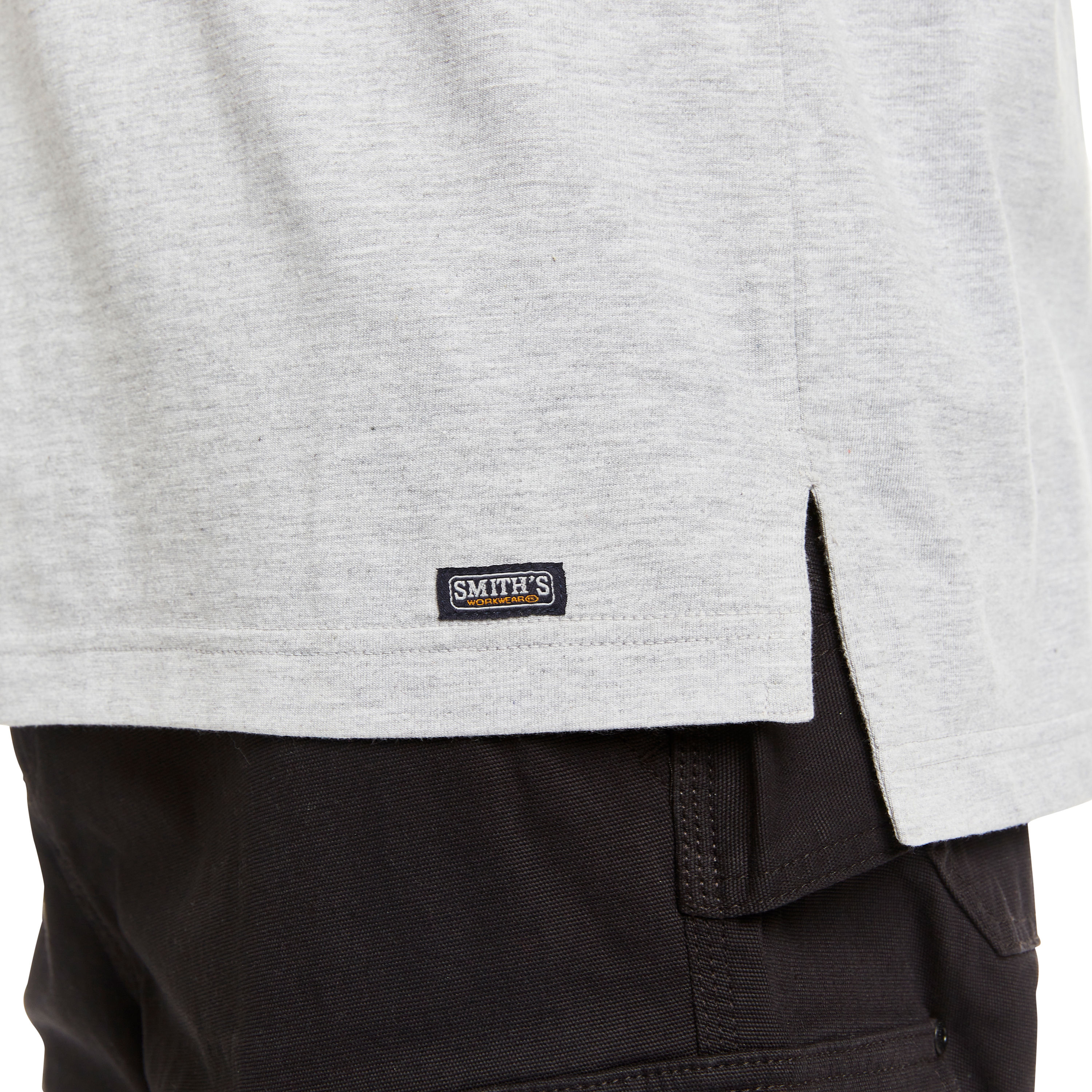 Playera de manga corta gris de punto para hombre de Smith's Workwear (Grande)