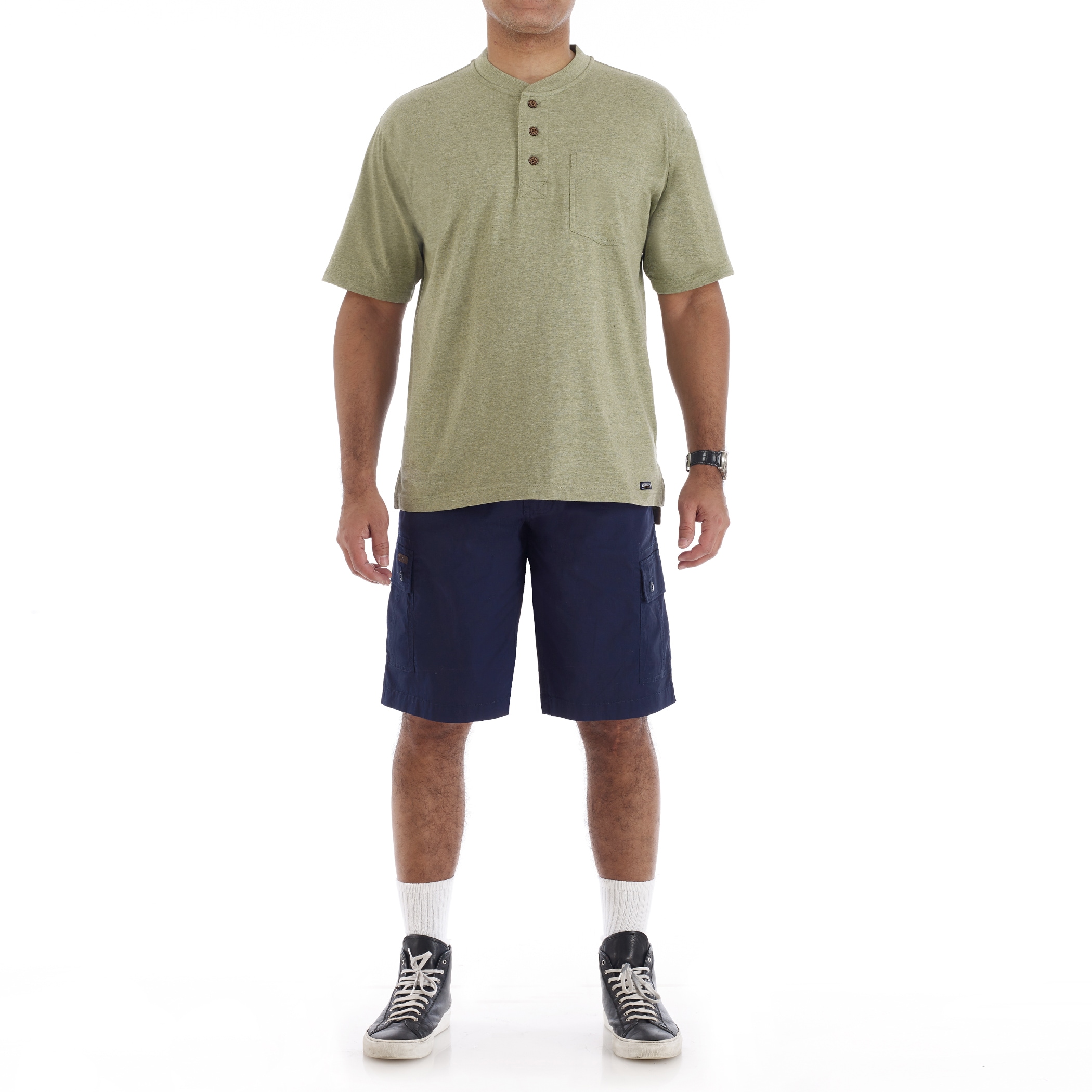 Playera de Manga Corta de Punto Verde para Hombre de Smith's Workwear (XL)