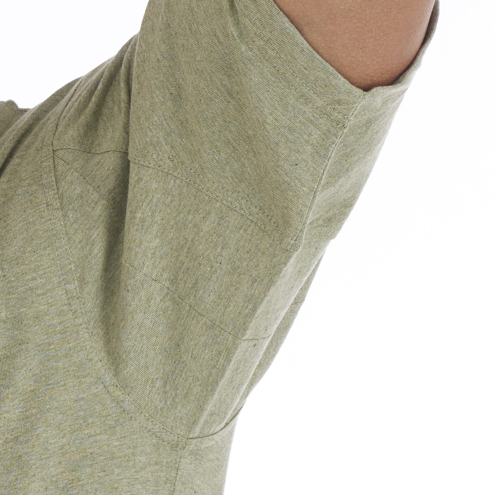 Playera de manga corta Henley sólida verde para hombre de Smith's Workwear (2XL)