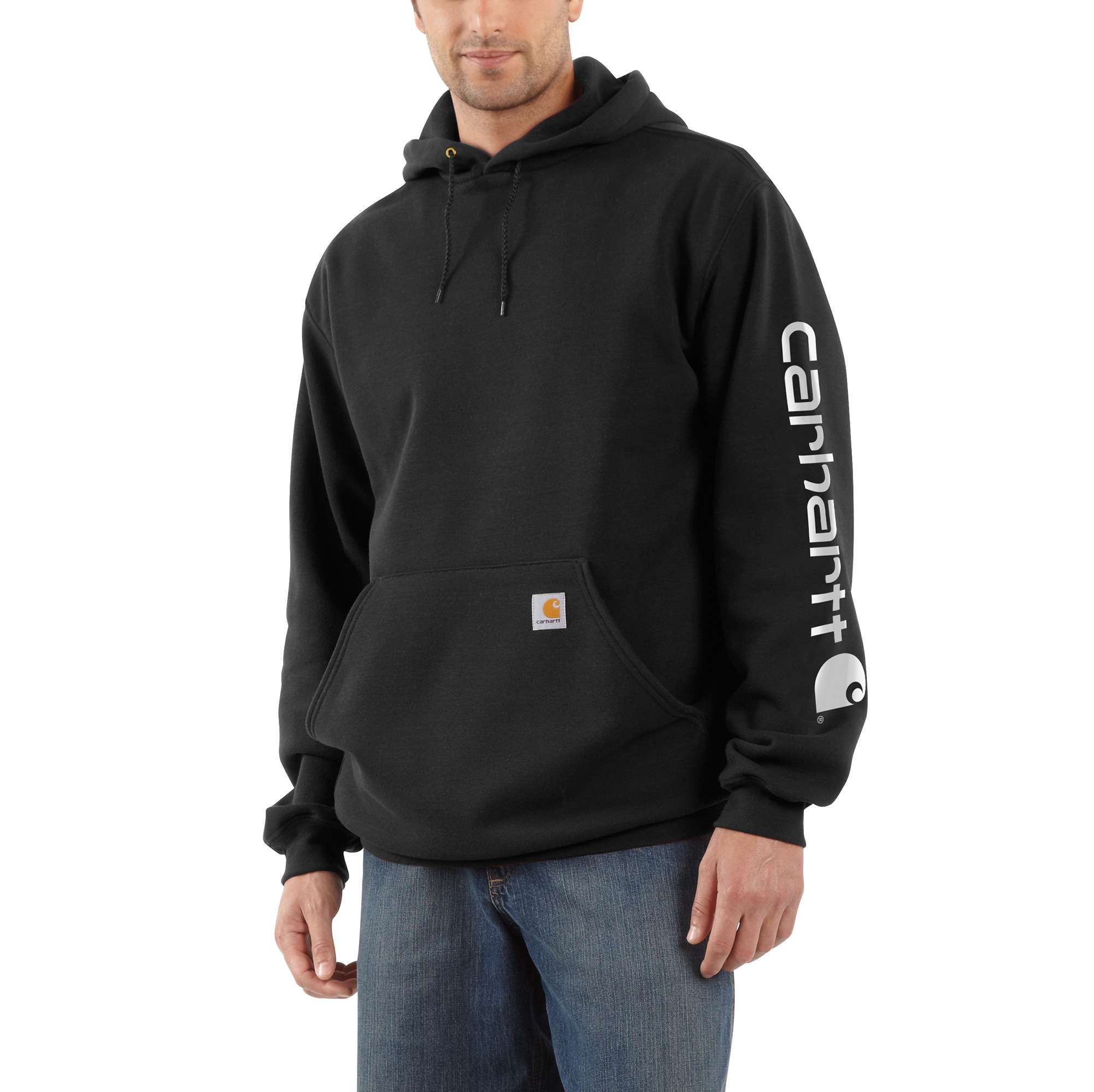 Sudadera con gráfico de manga larga en forro polar negro para hombre Carhartt (4XL) K288-BLK4XLREG