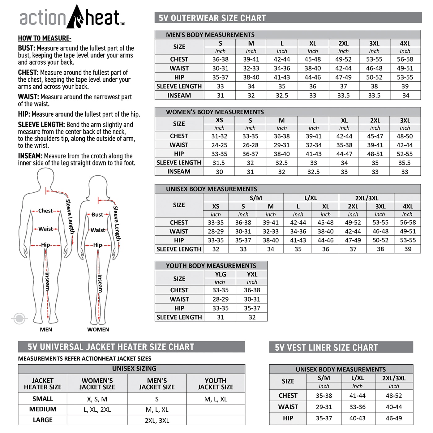 Playera térmica de manga larga negra para hombre con calefacción ActionHeat (3XL)