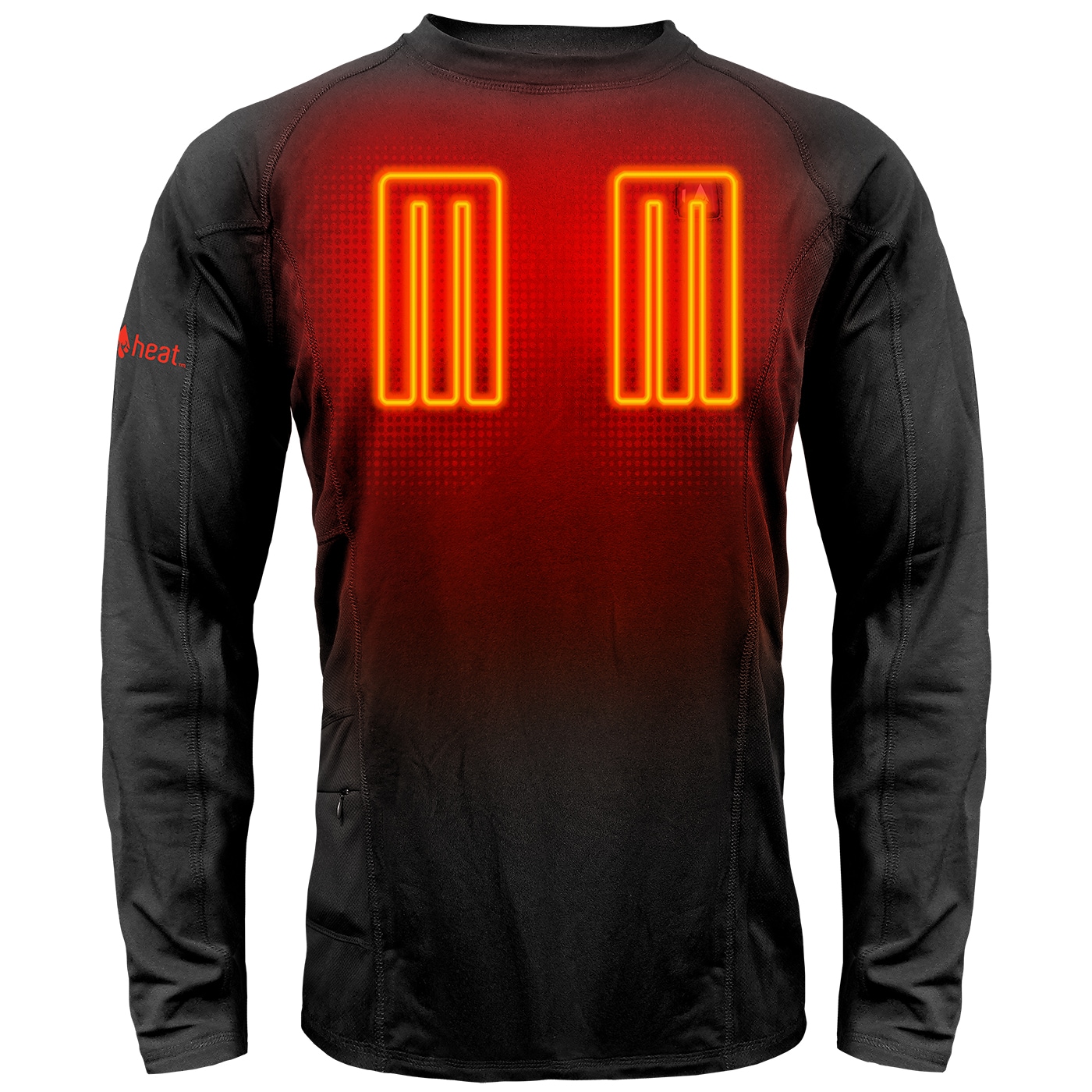 Playera térmica de manga larga negra para hombre con calefacción ActionHeat (3XL)
