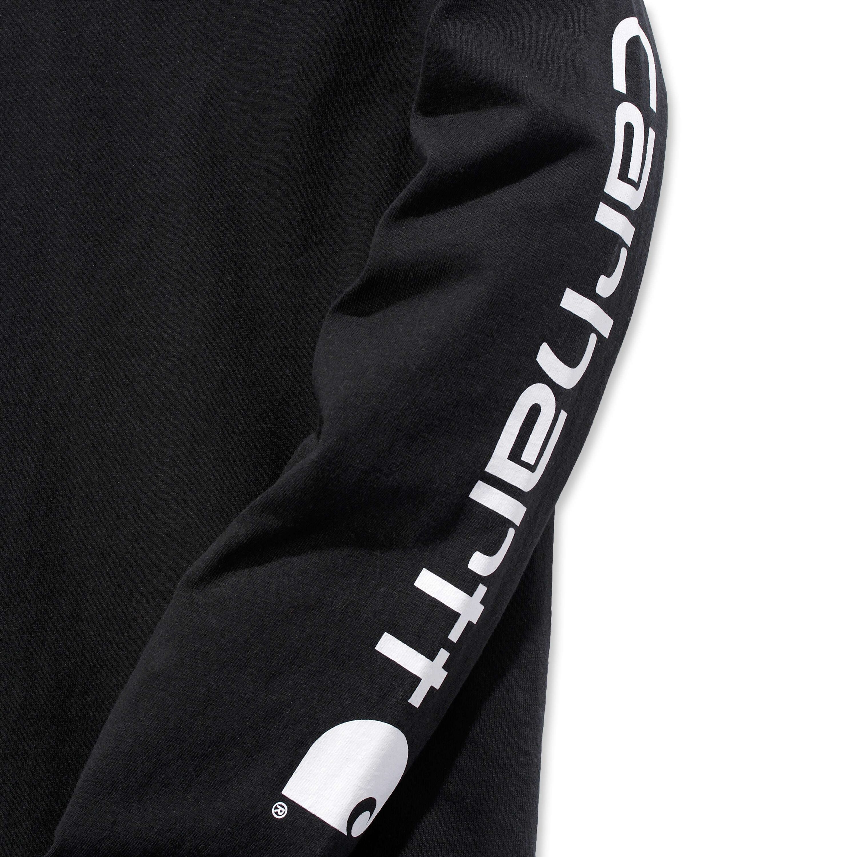 Playera de manga larga de algodón negra para mujer de Carhartt (Talla Mediana) 103401-001MREG
