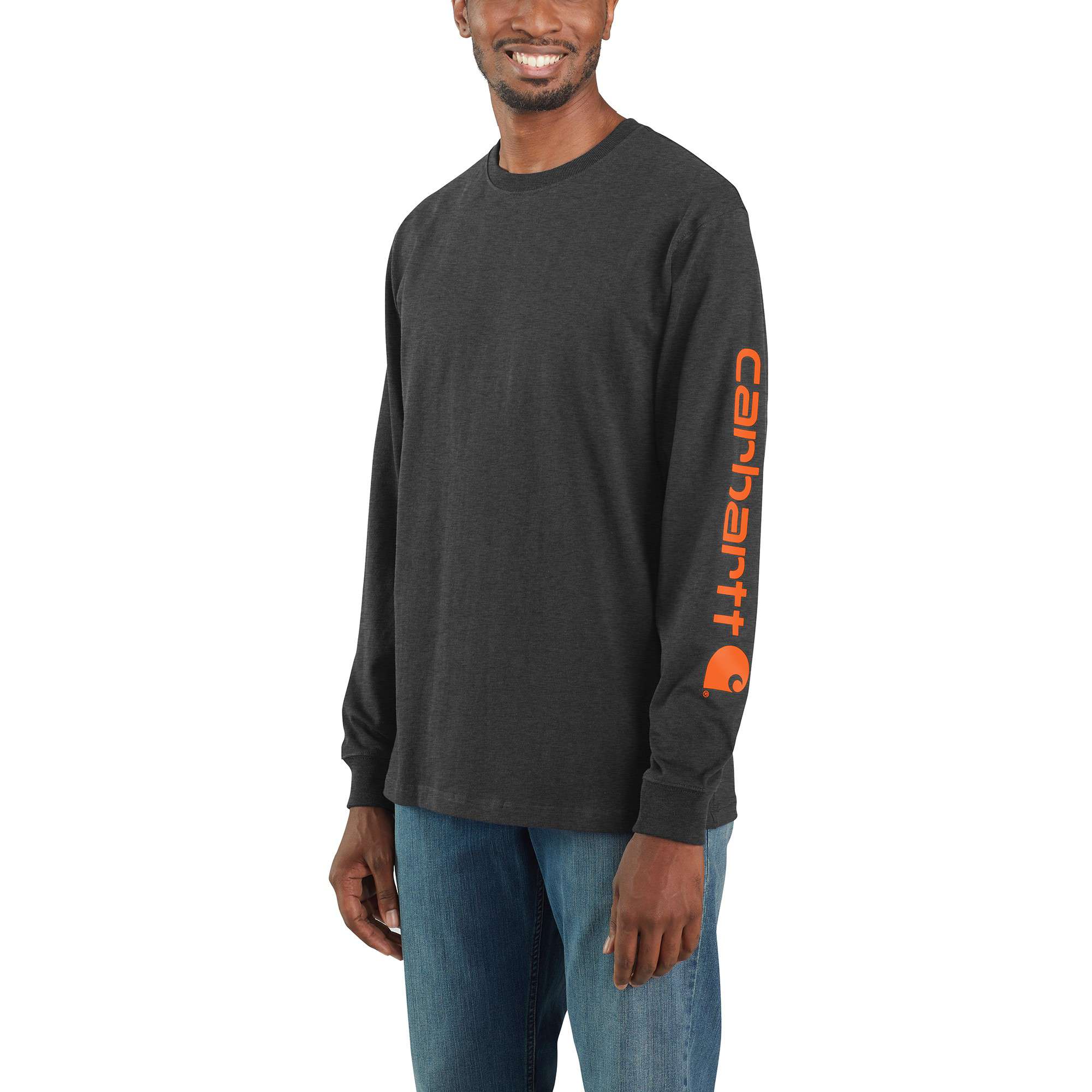 Playera de manga larga gris de punto para hombre de Carhartt (talla 3XL)