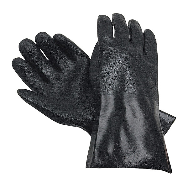 Guantes Resistentes a Químicos de 12" de MCR Safety, PVC, Talla L, Paquete de 12 - 6522S