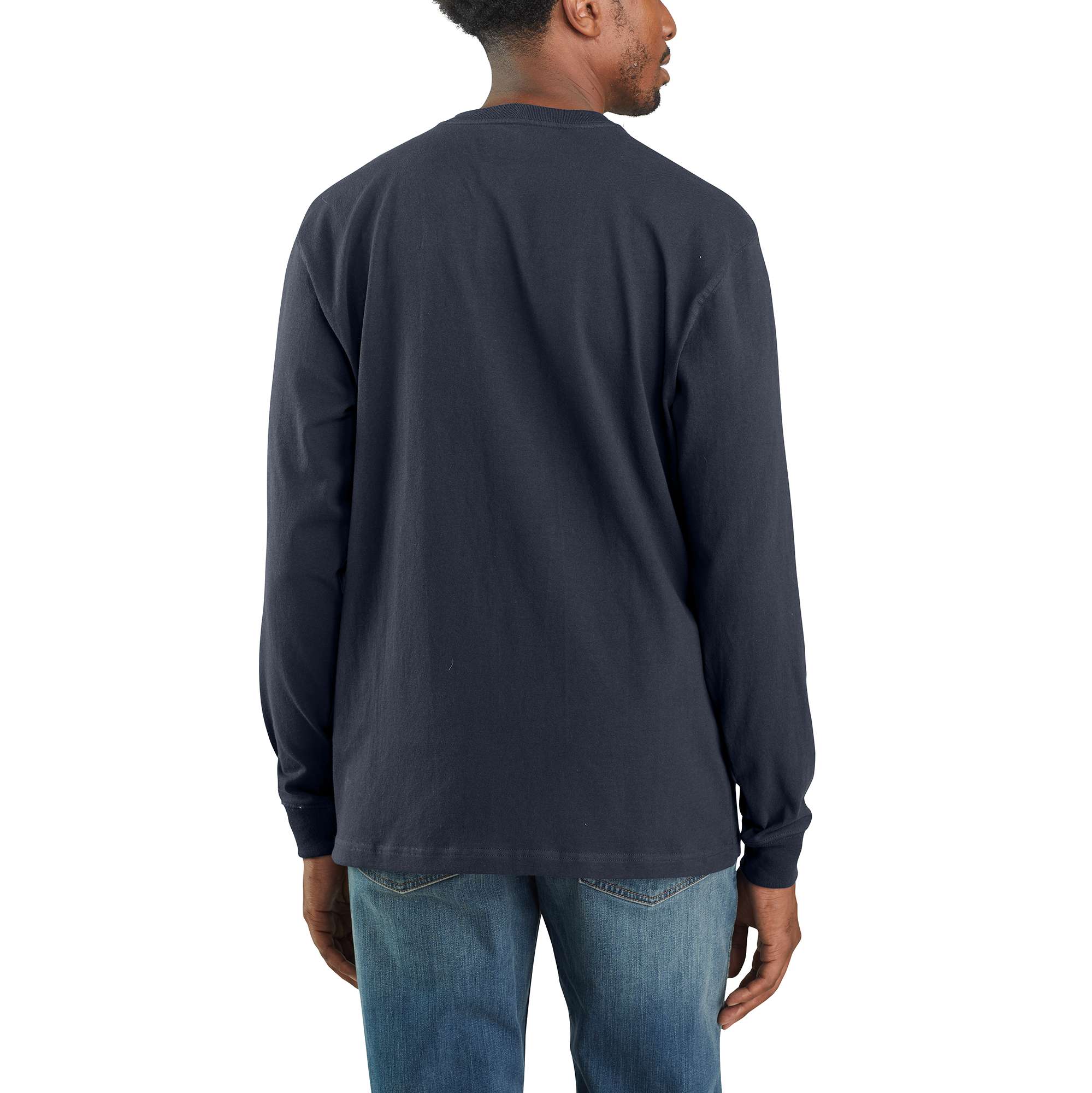 Suéter de manga larga azul sólido de punto para hombre de Carhartt (3XL)