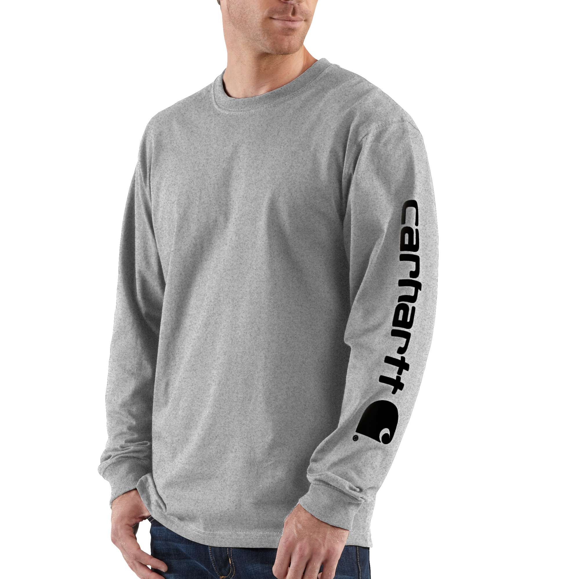Playera de manga larga en punto gris para hombre de Carhartt (talla 3XL)