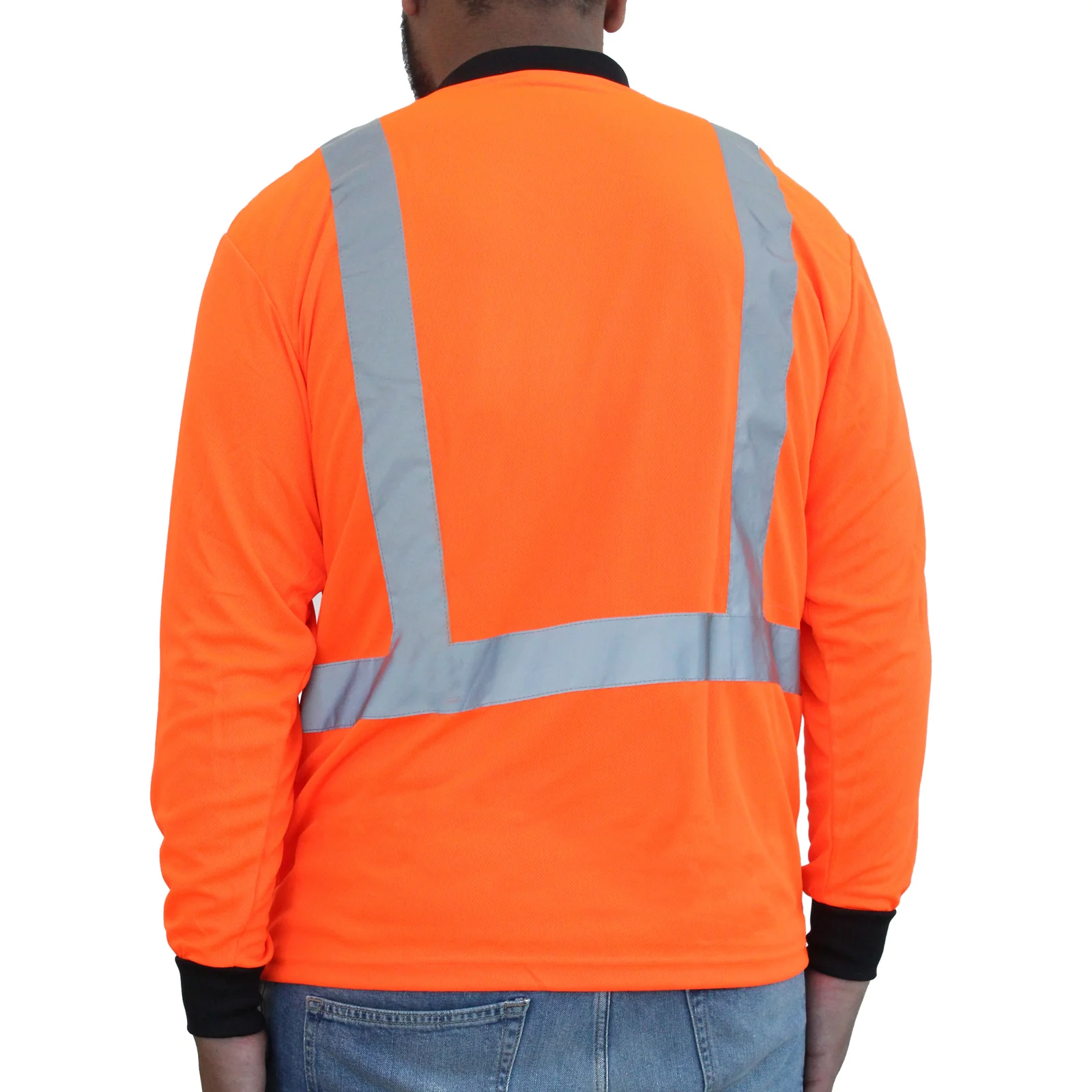 Sudadera naranja de manga larga unisex para adultos con malla Glow Shield (Talla Mediana) HW202FO (M)