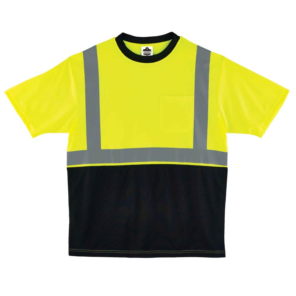 Playera de manga corta verde y dos tonos para hombre GloWear (3XL) 22507