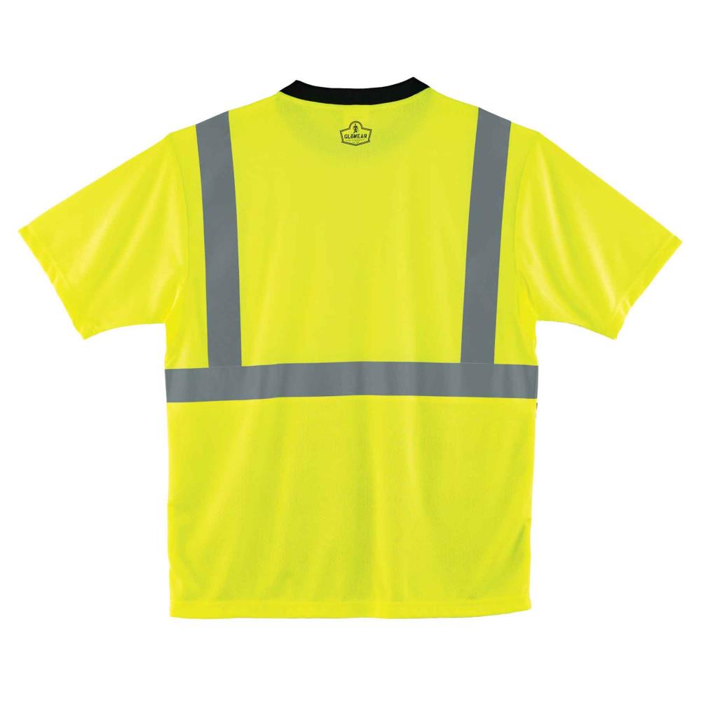 Playera de manga corta verde y dos tonos para hombre GloWear (3XL) 22507