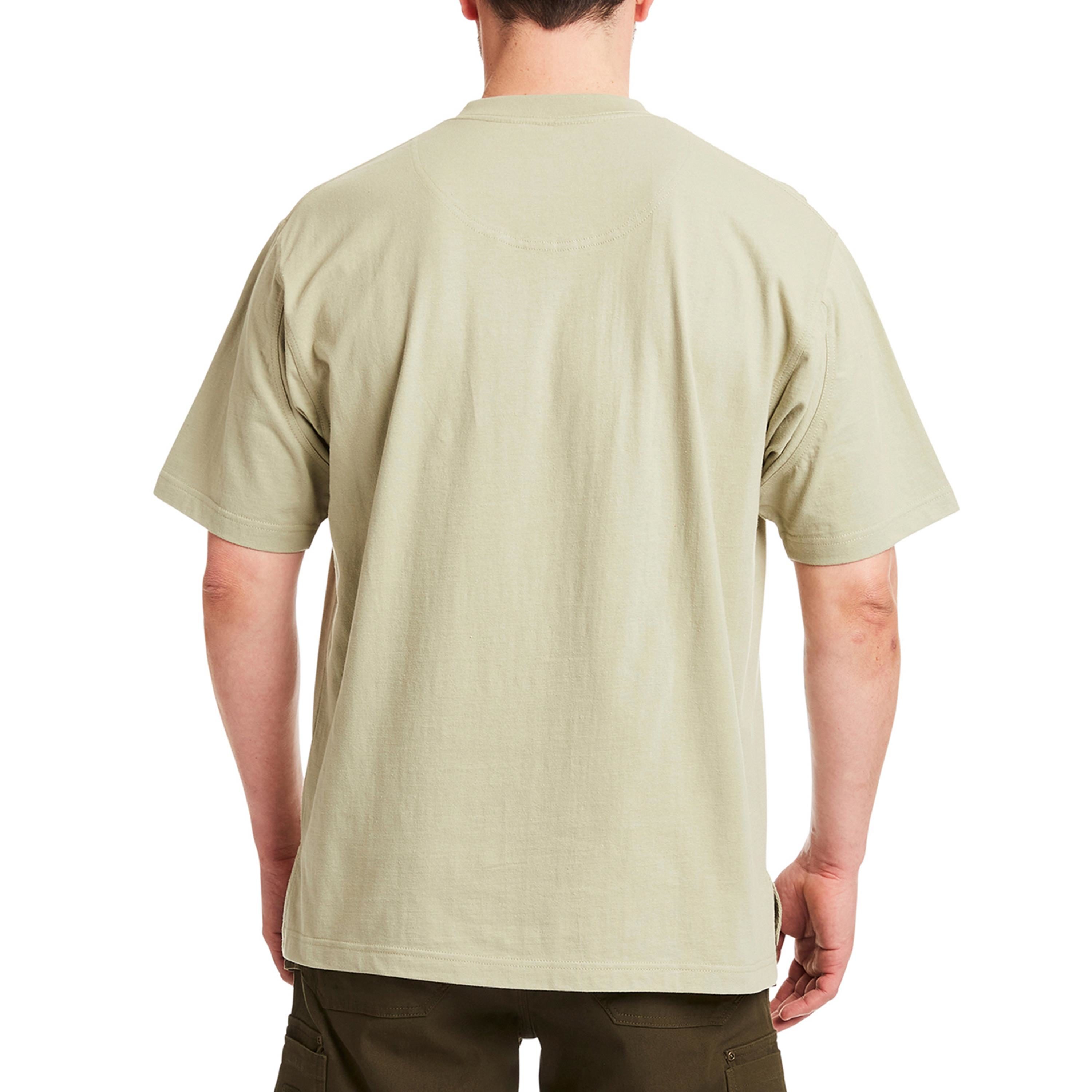 Playera de manga corta verde sólido de punto para hombres de Smith's Workwear (Talla Mediana)
