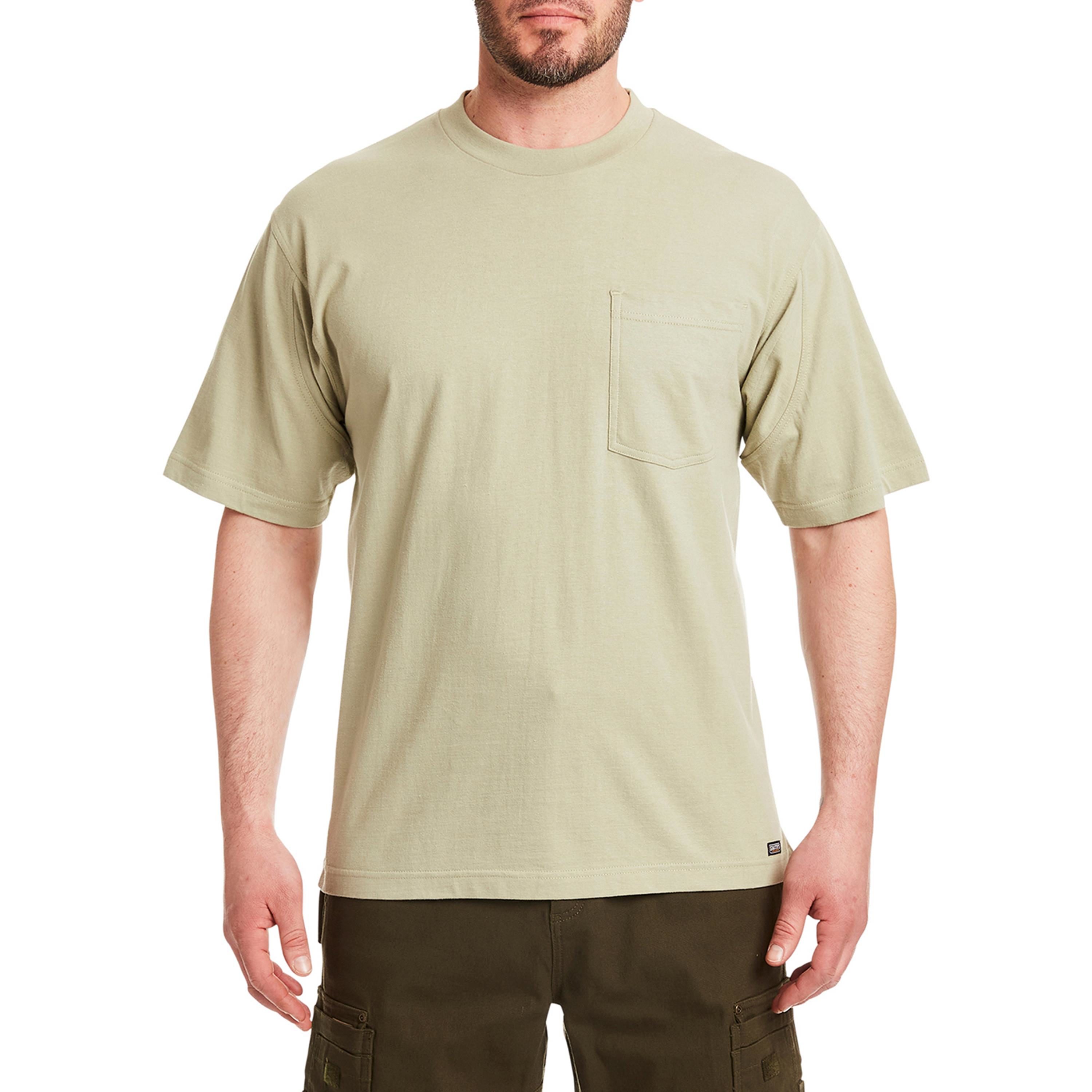 Playera de manga corta verde sólido de punto para hombres de Smith's Workwear (Talla Mediana)