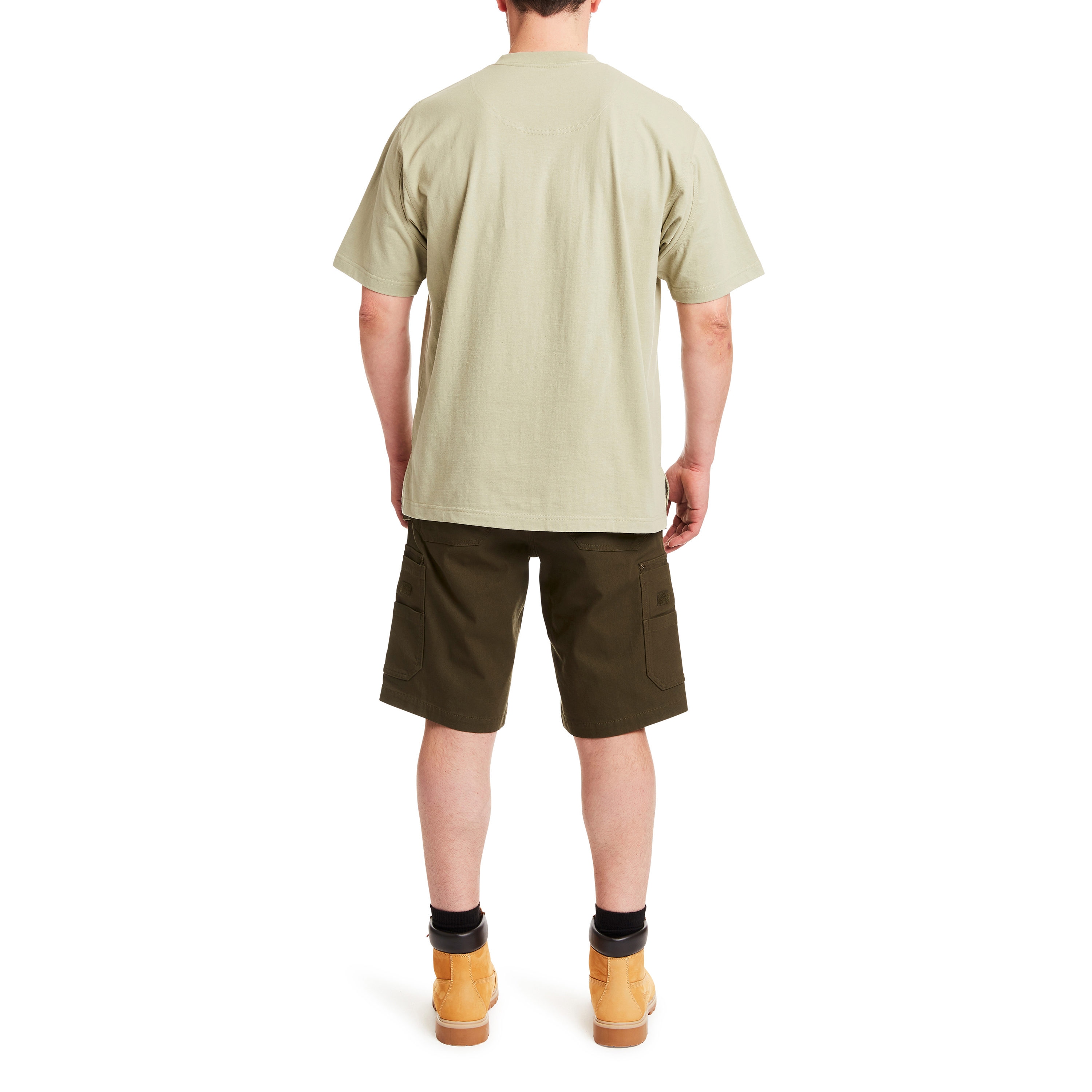 Playera de manga corta verde sólido de punto para hombres de Smith's Workwear (Talla Mediana)
