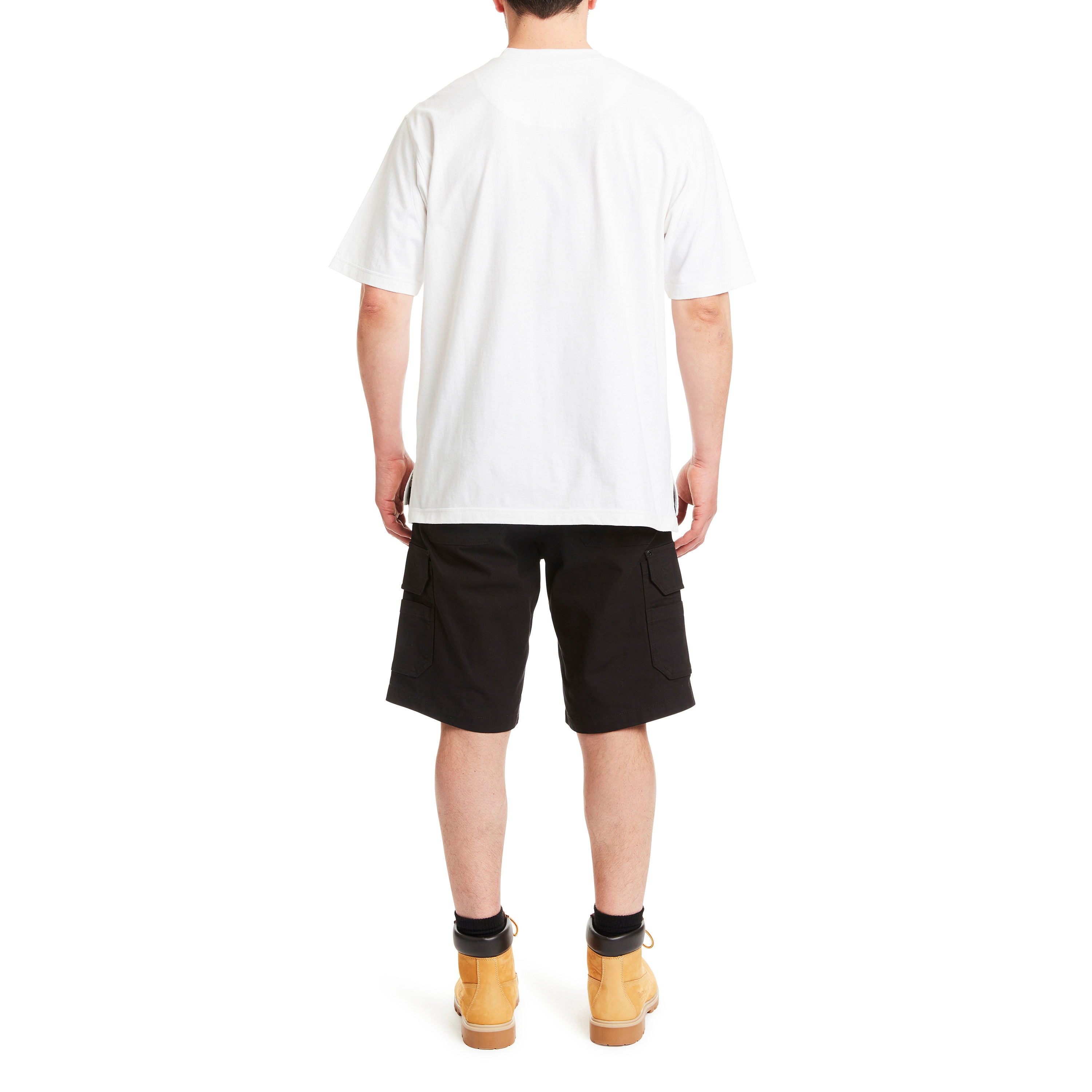 Playera básica de punto blanco de manga corta para hombre de Smith's Workwear (Talla Grande)