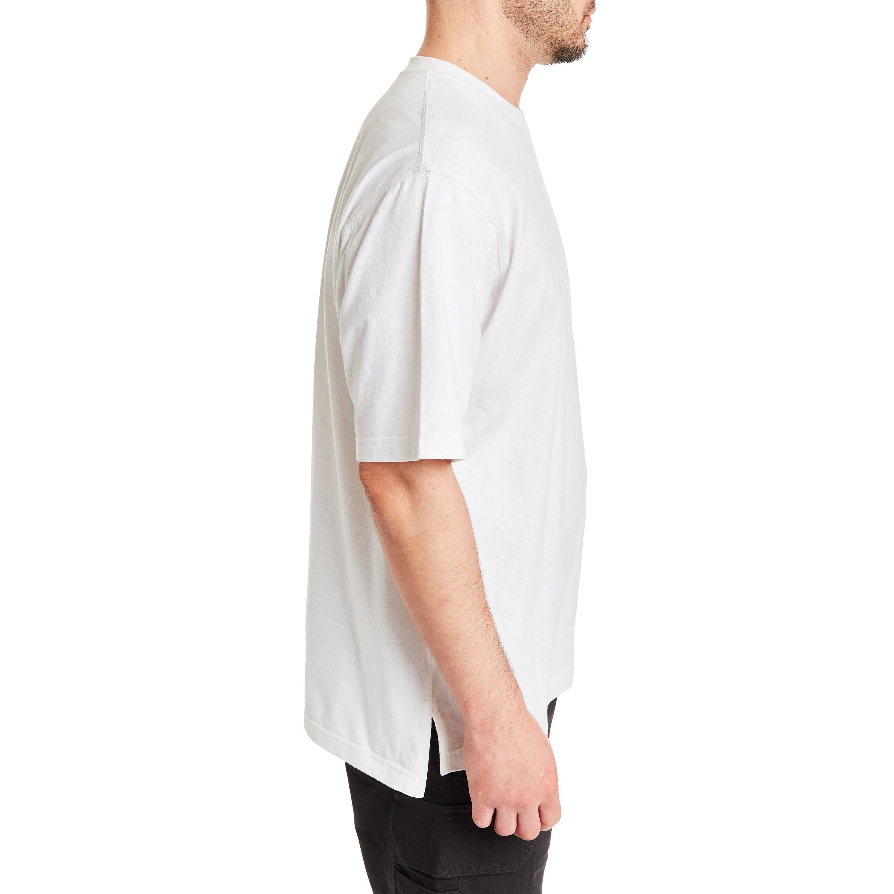 Playera básica de punto blanco de manga corta para hombre de Smith's Workwear (Talla Grande)