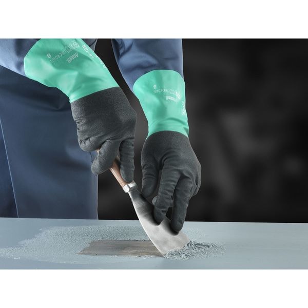 Guantes Resistentes a Químicos de Nitrilo Ansell de 11", Talla 9, 1 Par - 58-128