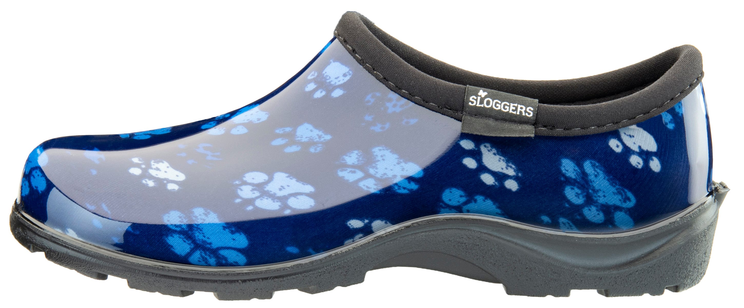 Zapatos Impermeables Azules con Estampado "Grungy Paw" para Mujer Talla 9 Mediana