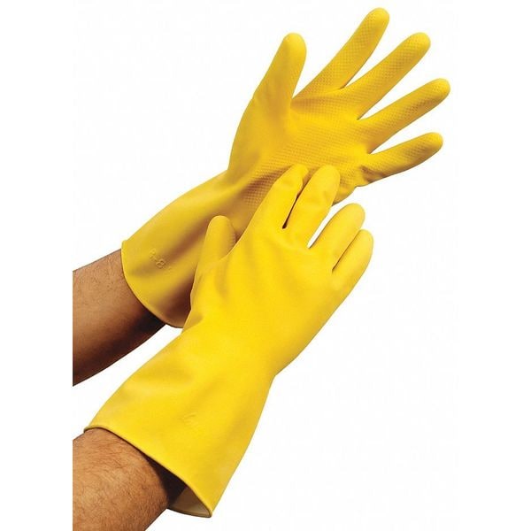 Guantes Resistentes a Químicos de Látex de Caucho Natural Condor de 12", Talla M, 1 par - 48UP17
