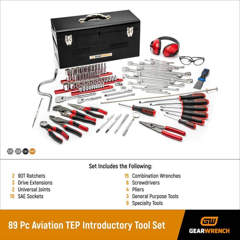 Conjunto de herramientas introductorias GEARWRENCH Aviation TEP (89 piezas) - 83080