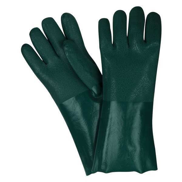 Mcr Safety 14" Guantes Resistentes a Químicos, PVC, L, 12PK - 6424