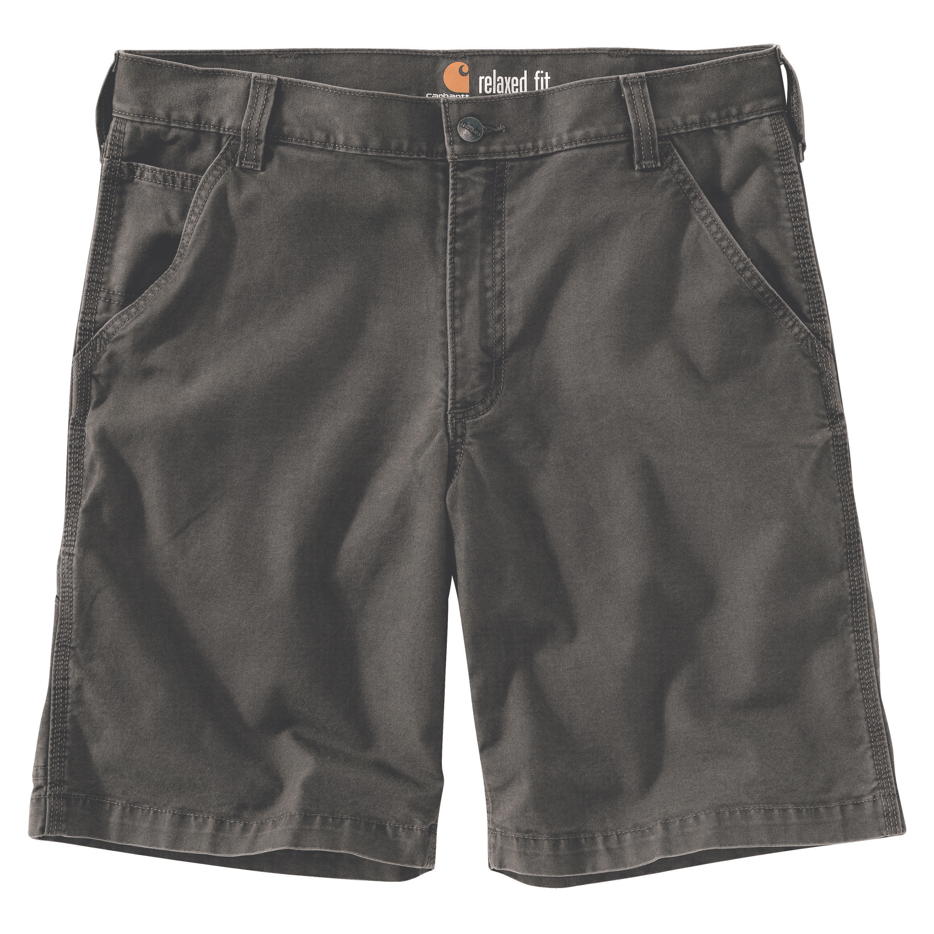 Pantalones cortos de carpintero de lienzo gris para hombre Carhartt de 10 pulgadas (Talla: 36) 102514-039W36