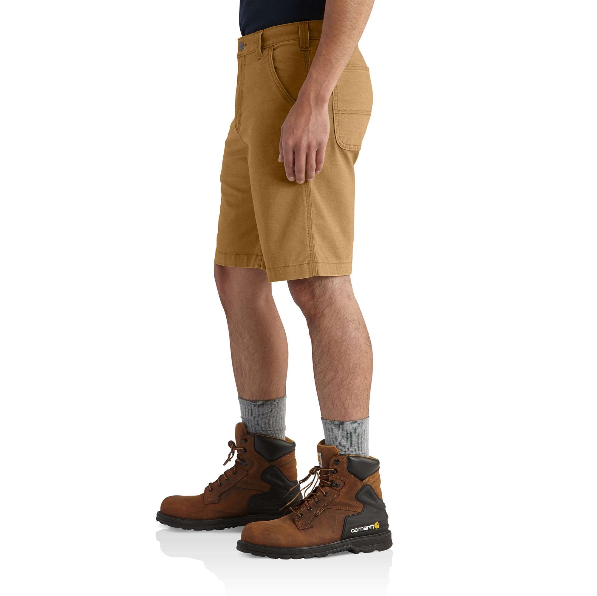 Shorts de Carpintero de Lona en Hickory para Hombre de Carhartt de 10 Pulgadas (Talla: 36) 102514-918W36