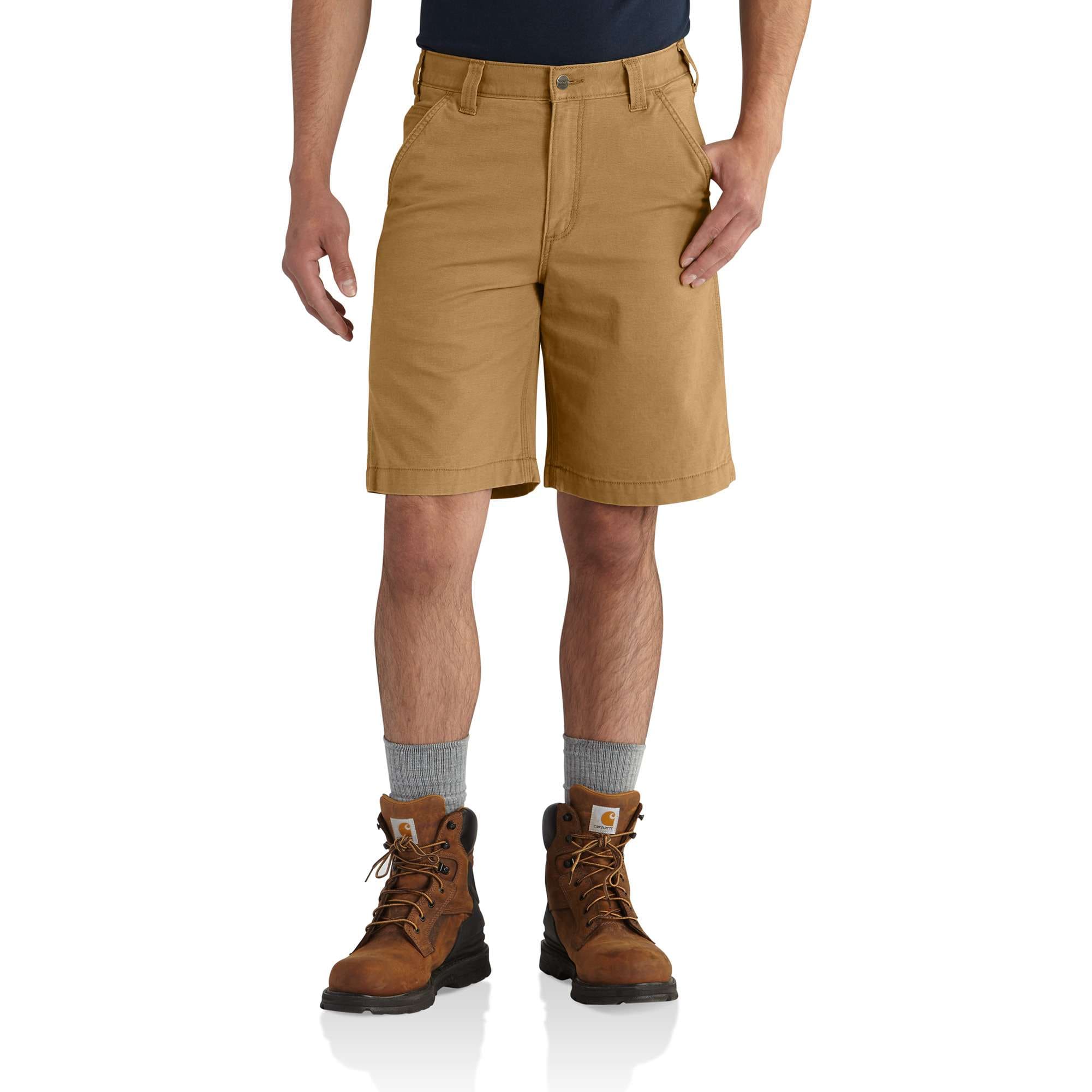 Shorts de Carpintero de Lona en Hickory para Hombre de Carhartt de 10 Pulgadas (Talla: 36) 102514-918W36