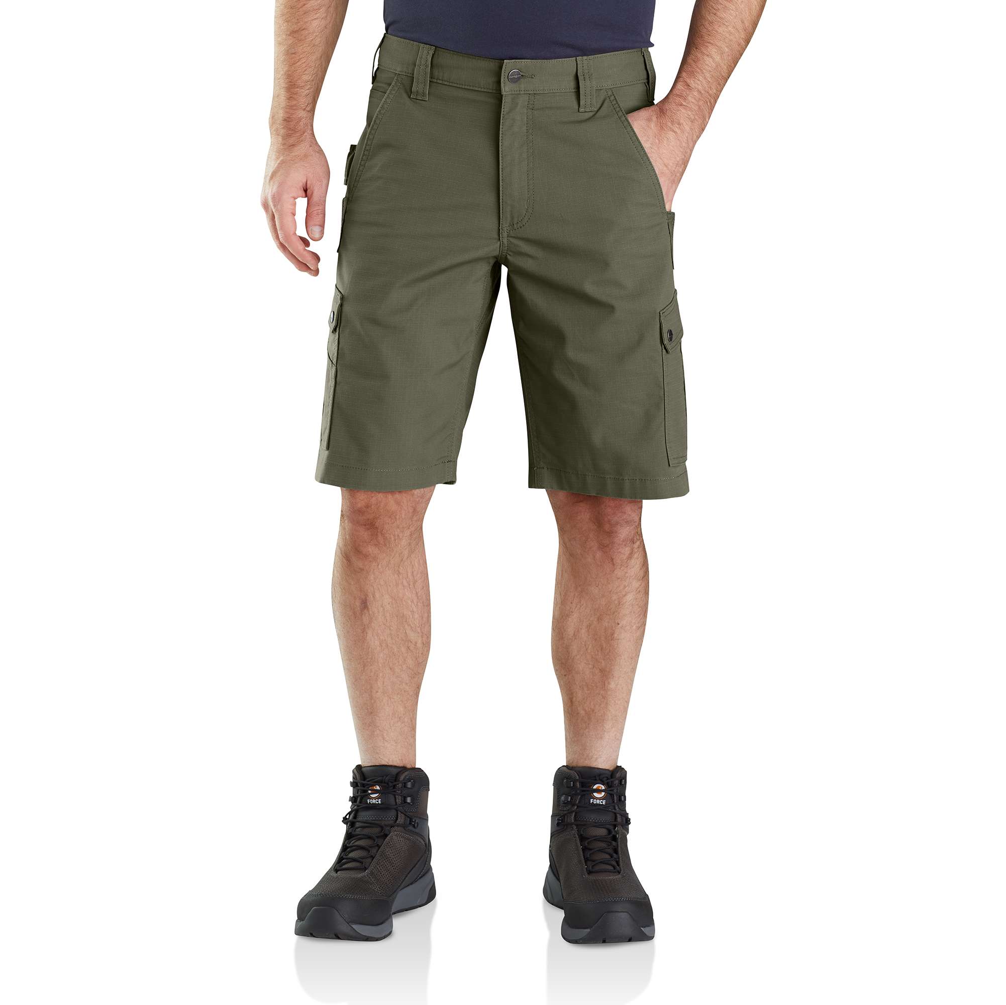 Shorts de Carpintero de Lona de Algodón de 11 pulgadas para Hombre en Color Albahaca (Talla: 36) 104727-G72W36