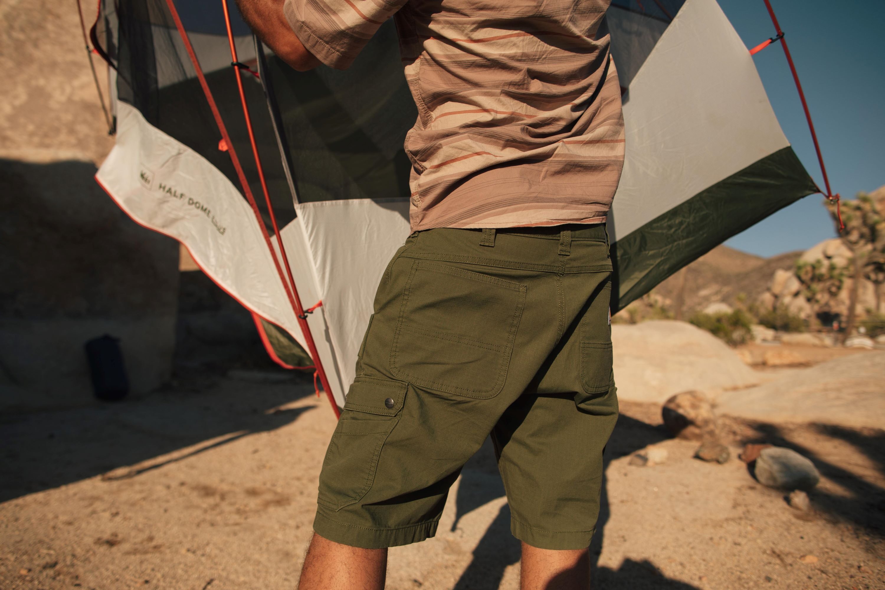 Shorts de Carpintero de Lona de Algodón de 11 pulgadas para Hombre en Color Albahaca (Talla: 36) 104727-G72W36