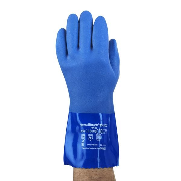 Guantes Resistentes a Químicos de 10" Ansell, PVC, 10, 1 par - 23-200