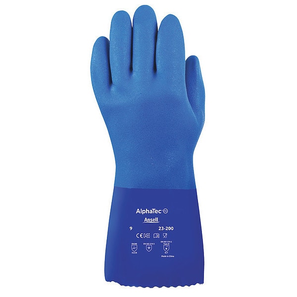Guantes Resistentes a Químicos de 10" Ansell, PVC, 10, 1 par - 23-200