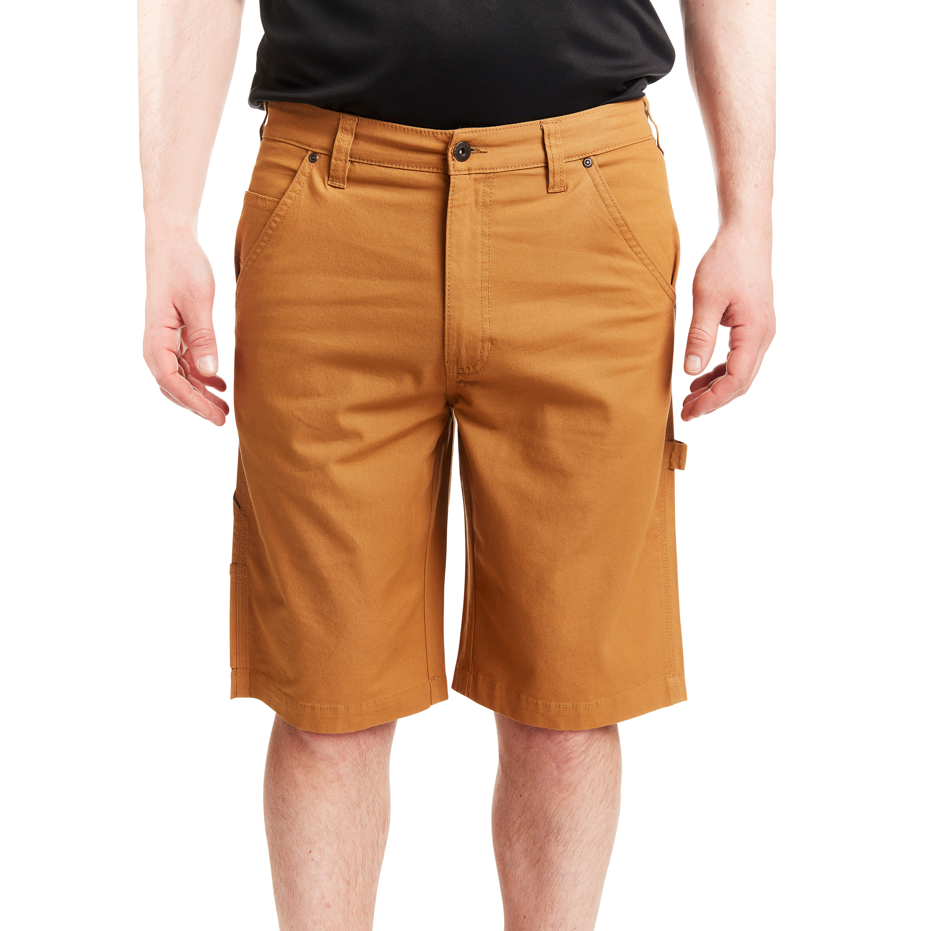 Pantalones cortos de carpintero de lienzo marrón arcilla para hombre de Smith's Workwear (Talla: 34) S2101S-CLBR-34