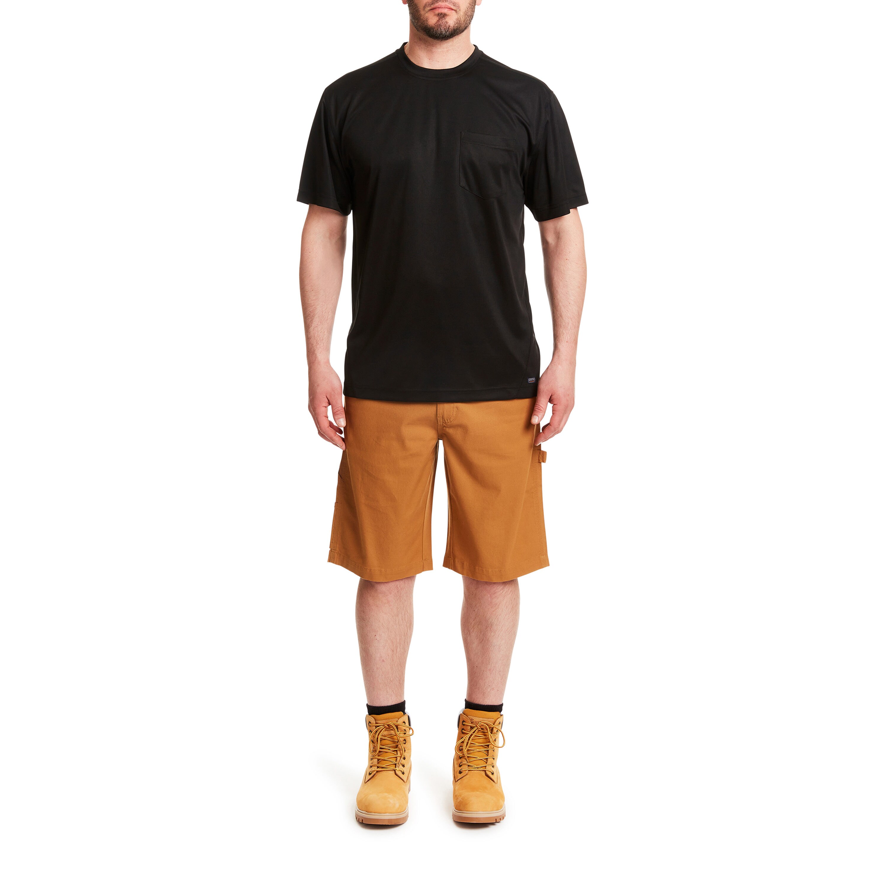 Pantalones cortos de carpintero de lienzo marrón arcilla para hombre de Smith's Workwear (Talla: 34) S2101S-CLBR-34