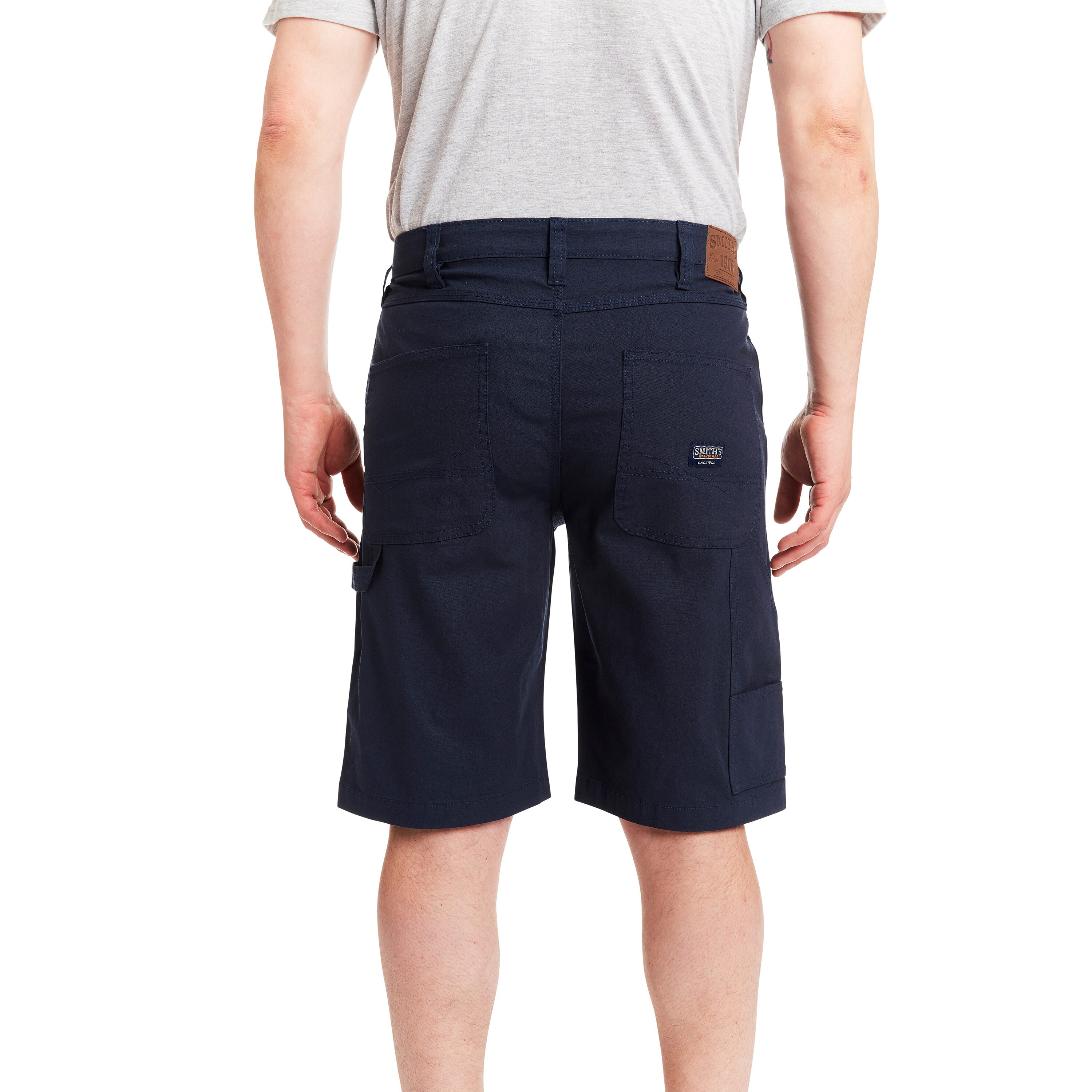 Pantalones cortos de carpintero de lona azul marino para hombre de Smith's Workwear (Talla: 40) S2101S-NAV-40