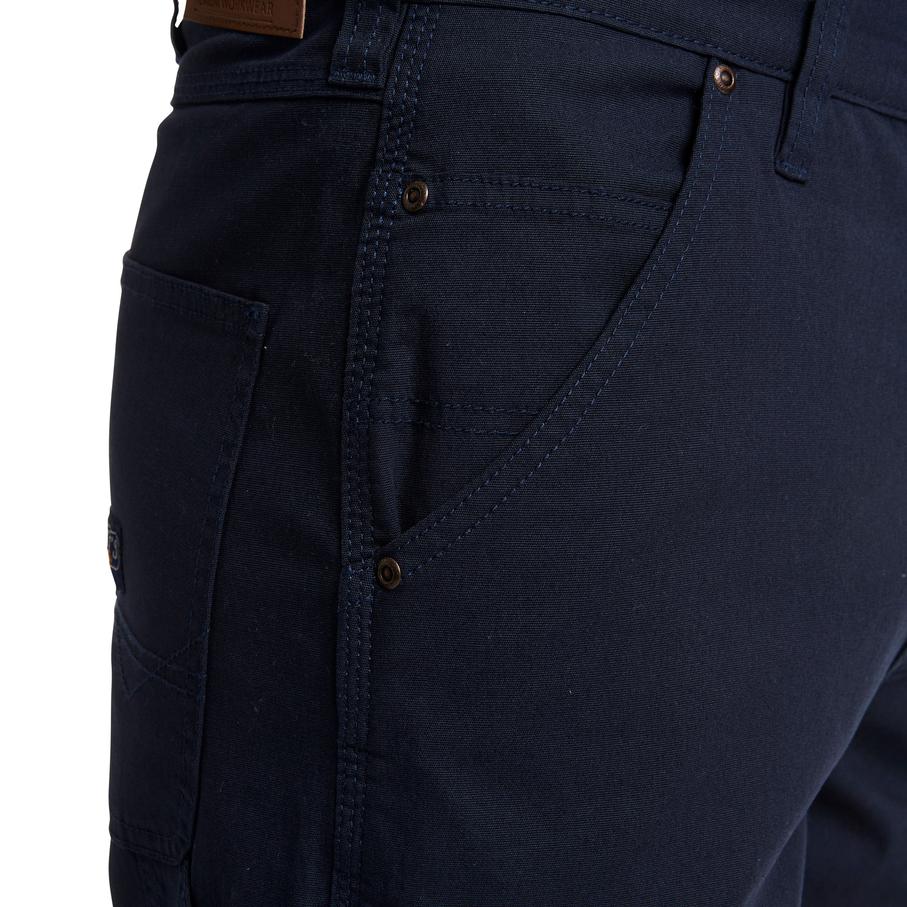 Pantalones cortos de carpintero de lona azul marino para hombre de Smith's Workwear (Talla: 40) S2101S-NAV-40