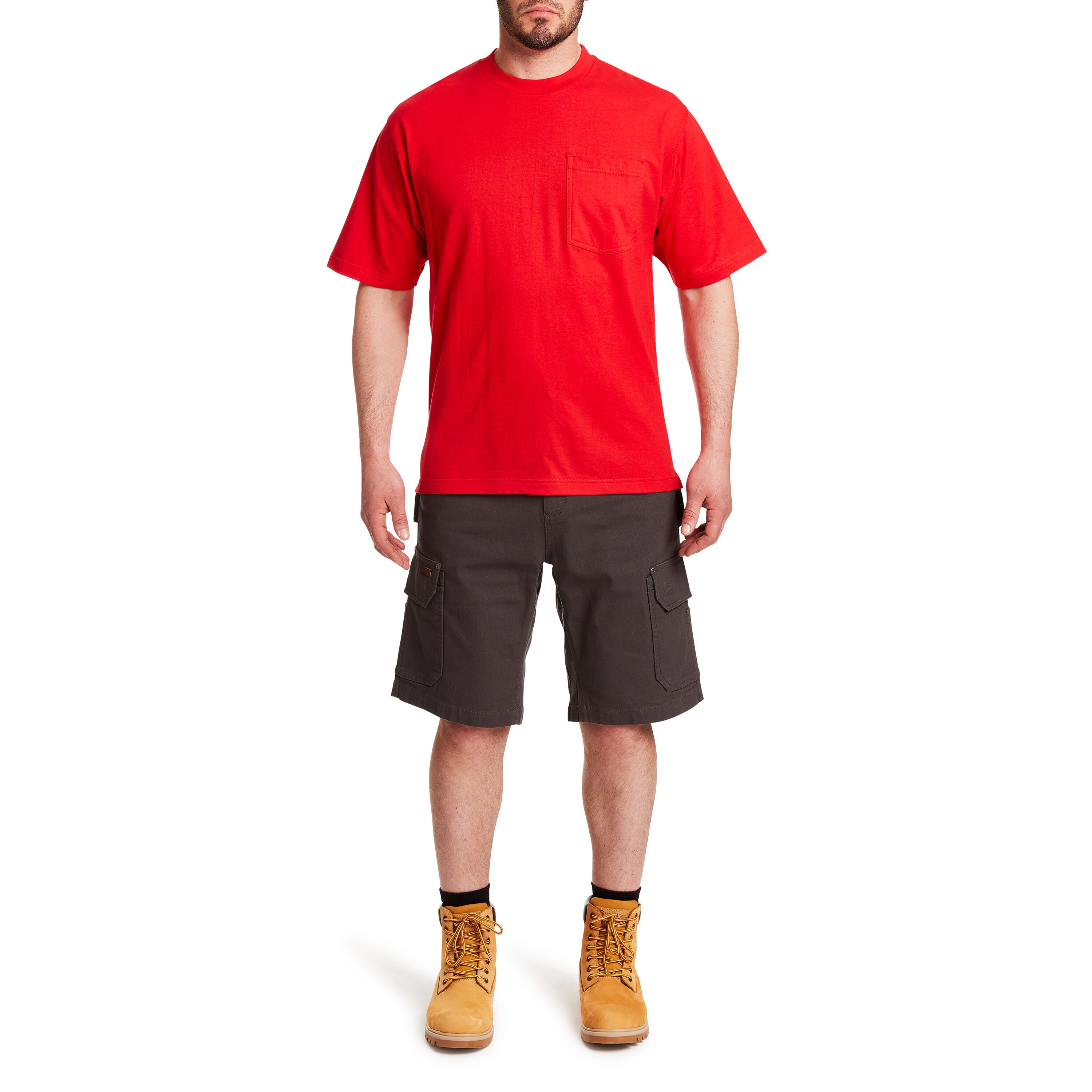 Pantalones cortos de carga de lona gris oscuro para hombre de Smith's Workwear (Talla: 38) S2955S-DKGY-38