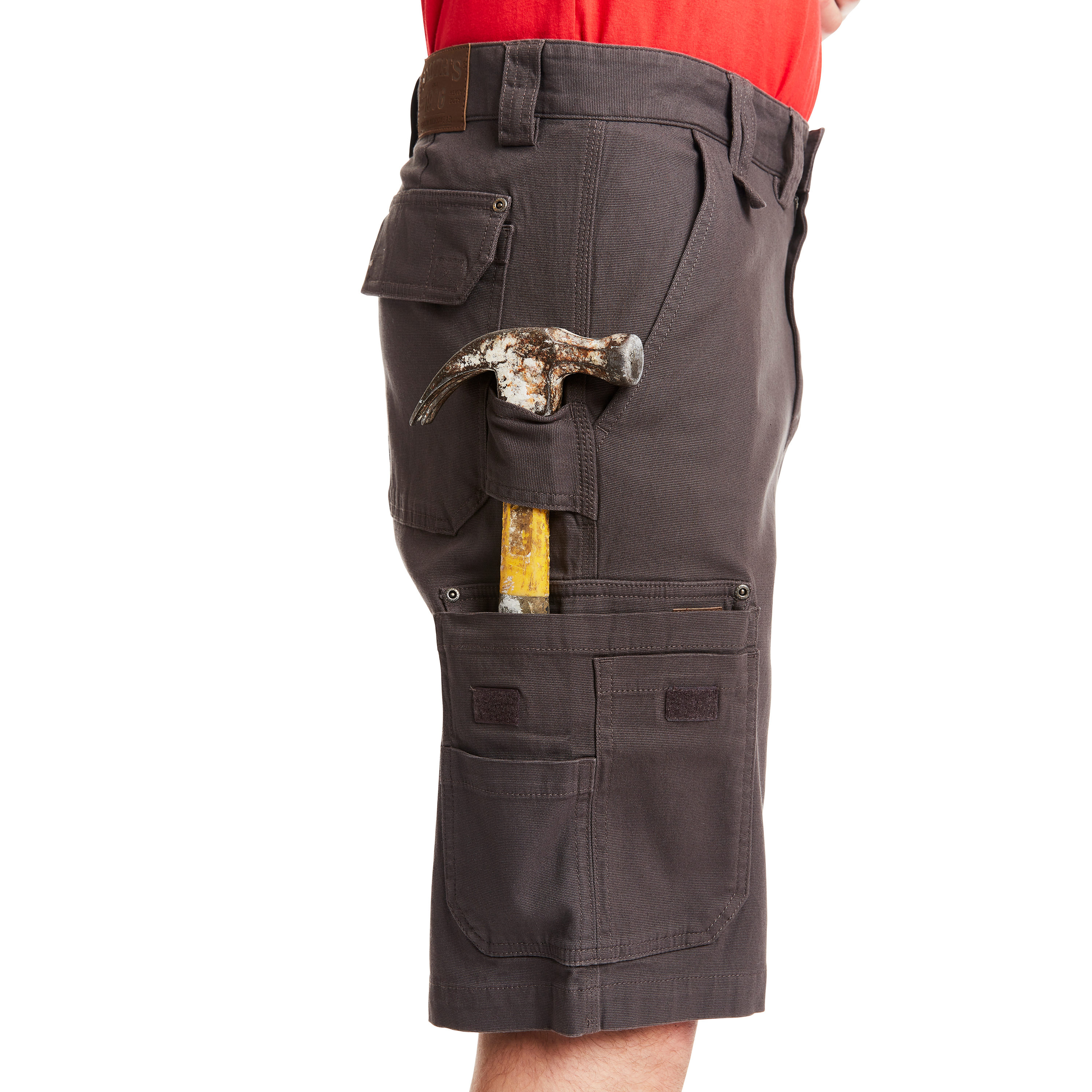 Pantalones cortos de carga de lona gris oscuro para hombre de Smith's Workwear (Talla: 38) S2955S-DKGY-38