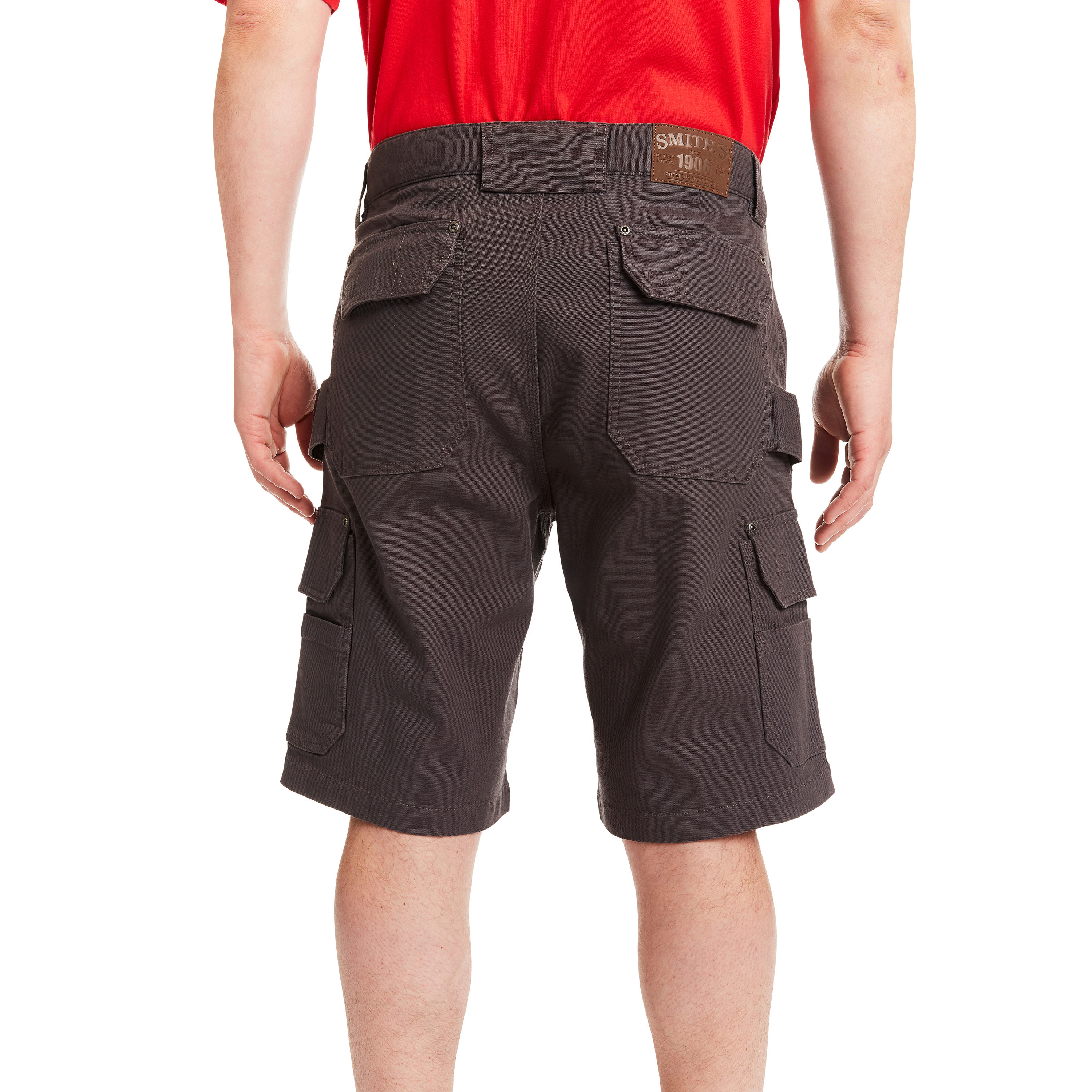 Pantalones cortos de carga de lona gris oscuro para hombre de Smith's Workwear (Talla: 38) S2955S-DKGY-38