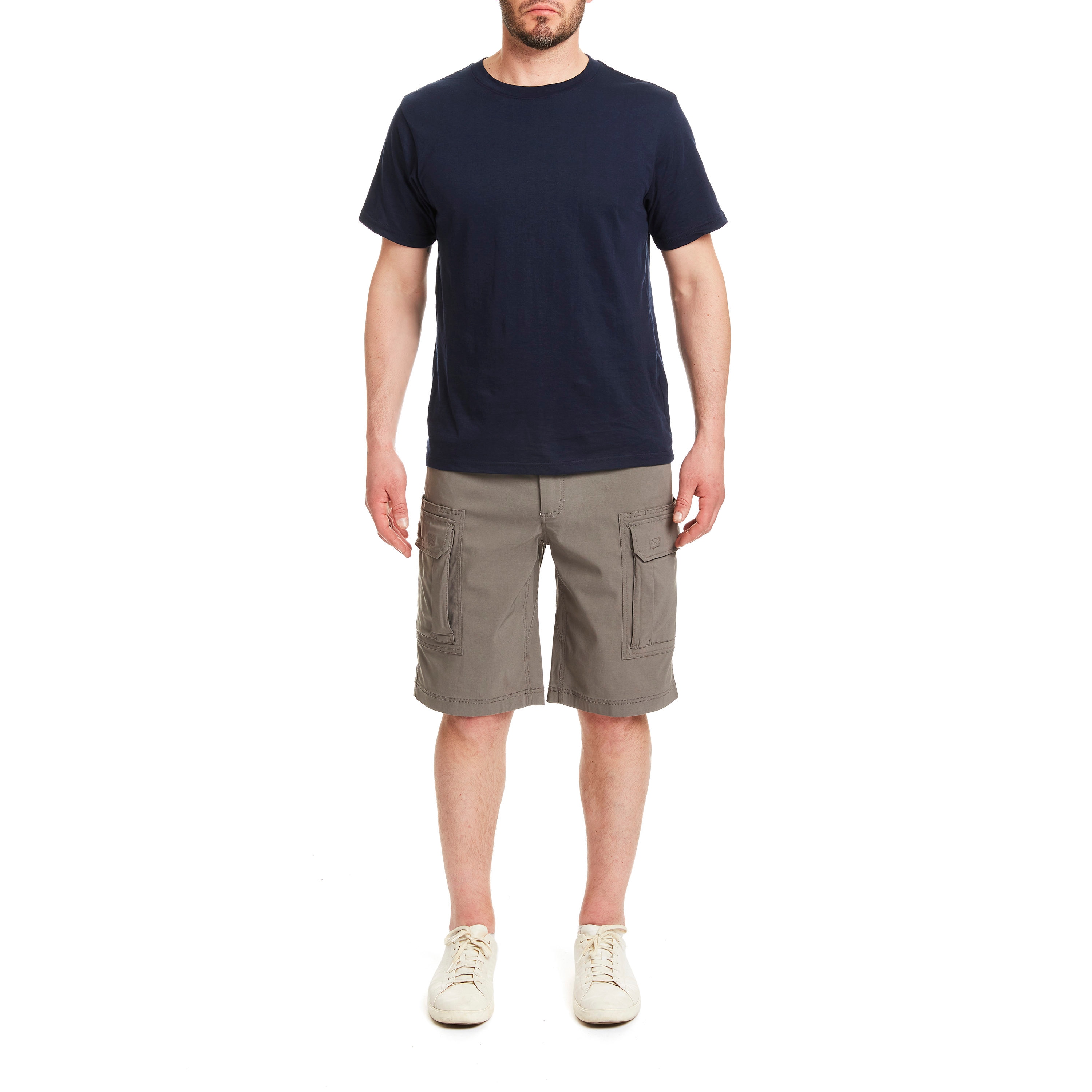 Shorts de Carga de Popelina Gris para Hombre de Smith's Workwear (Talla: 34) - S2756S-GRY-34