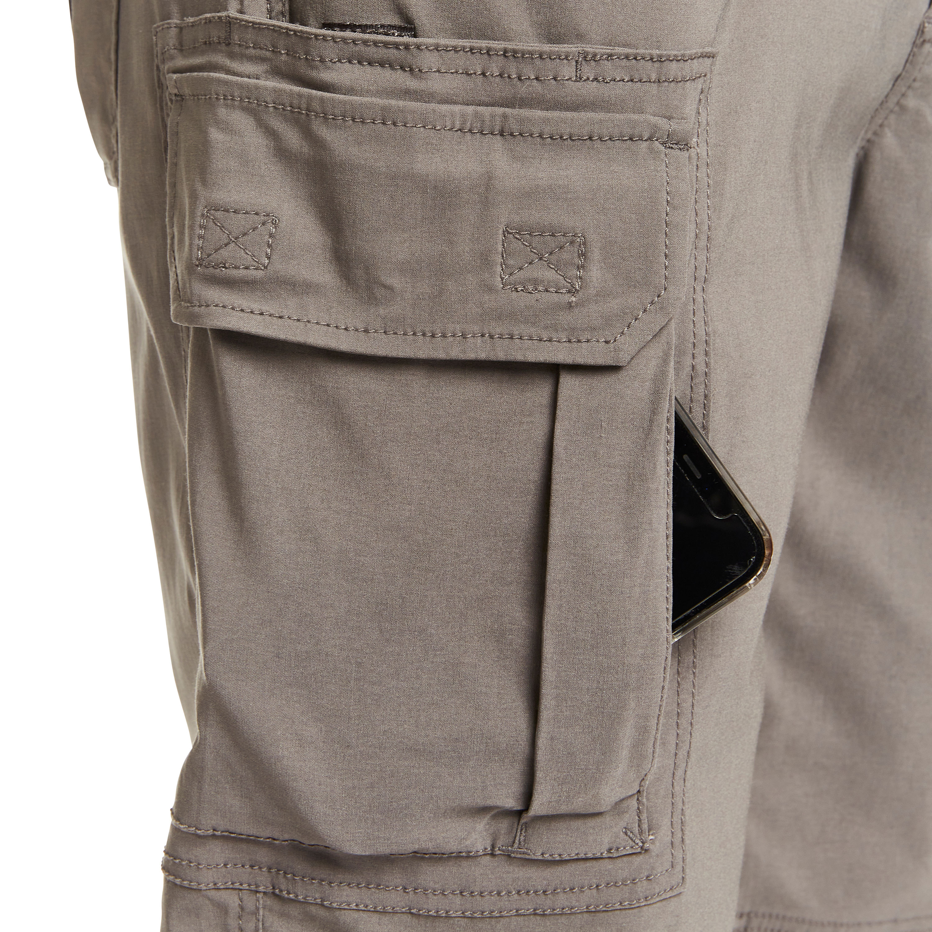 Shorts de Carga de Popelina Gris para Hombre de Smith's Workwear (Talla: 34) - S2756S-GRY-34