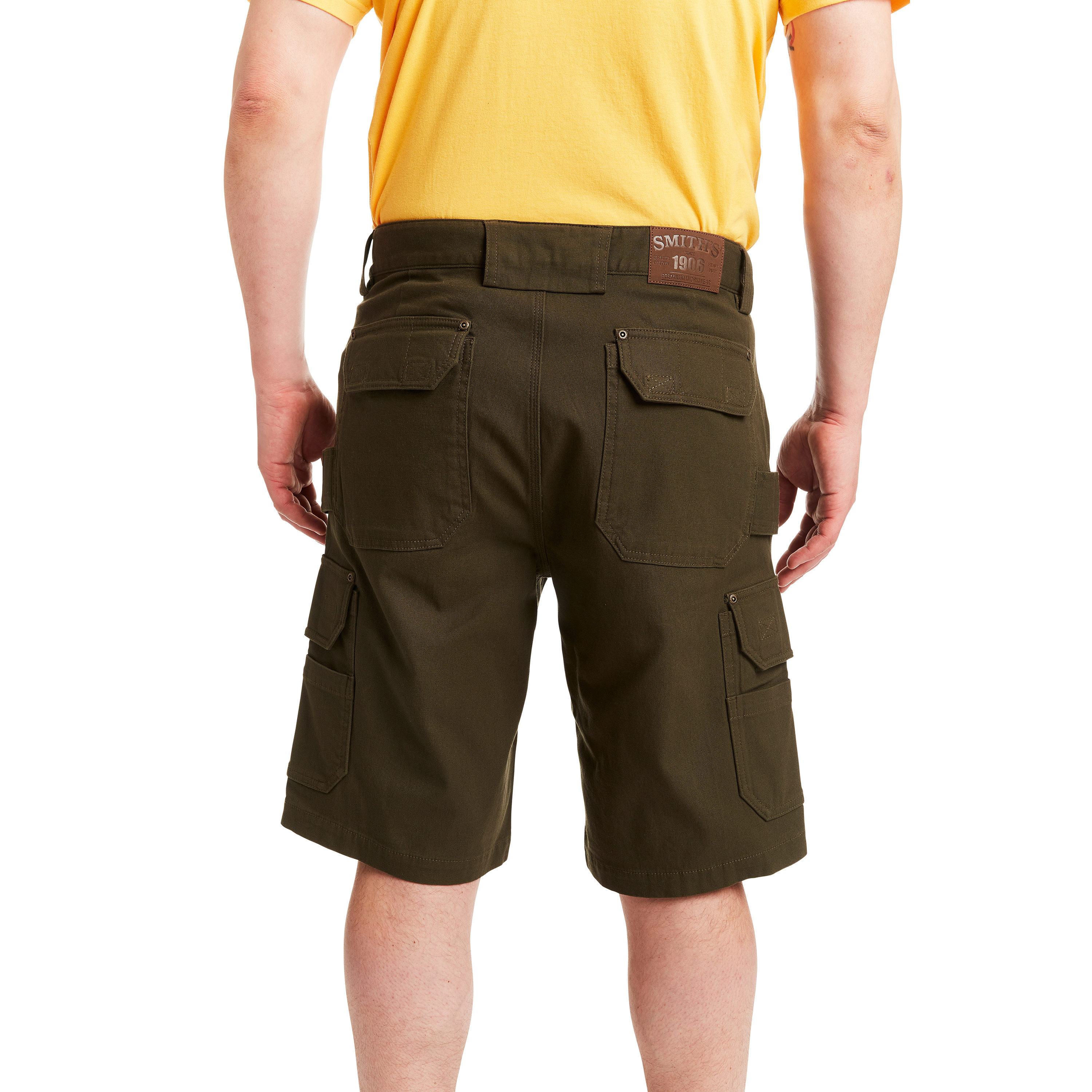 Shorts de carga de lona negra oliva para hombre de Smith's Workwear (Talla: 38)