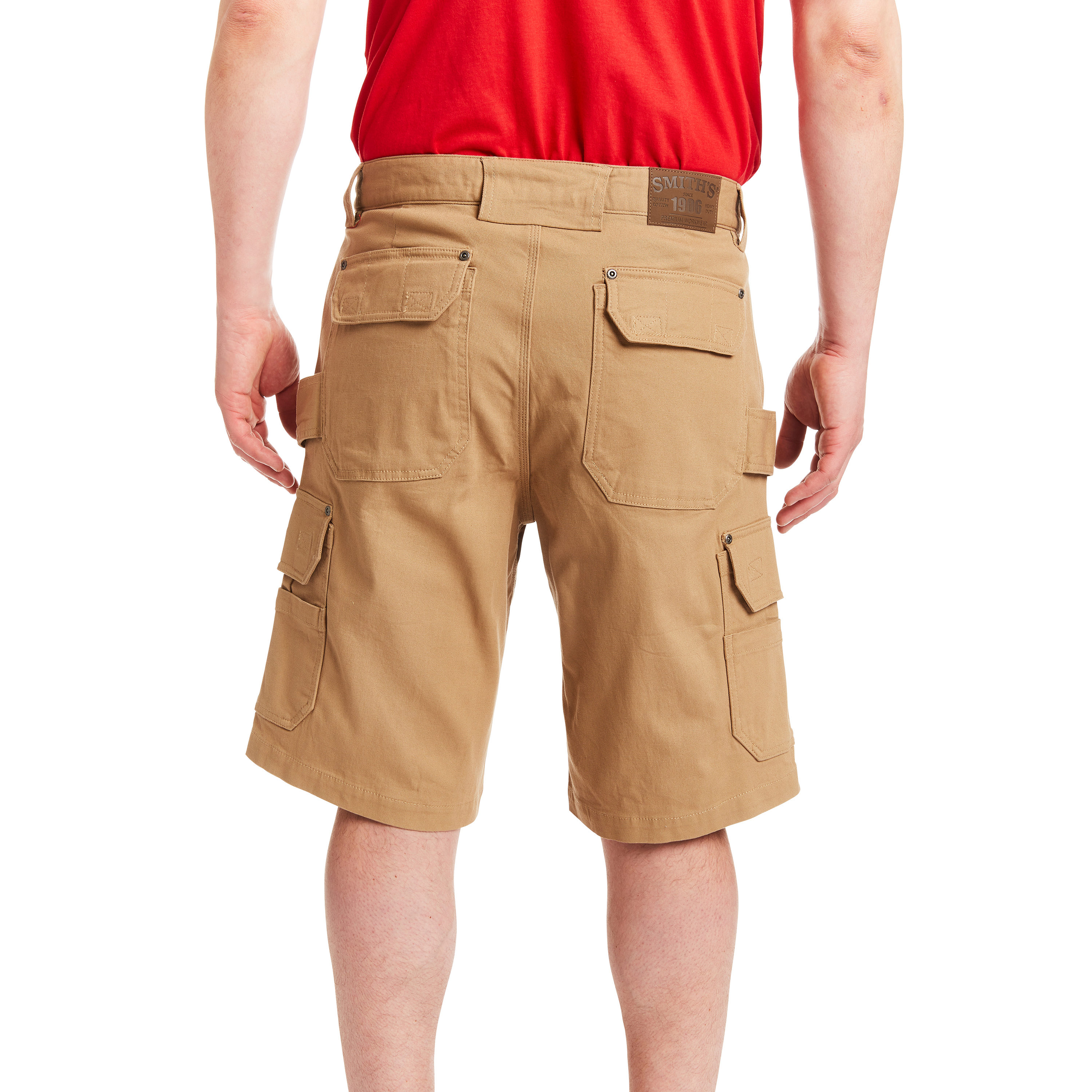 Pantalones cortos cargo de lona en color khaki para hombre de Smith's Workwear (Talla: 40) S2955S-KHA-40