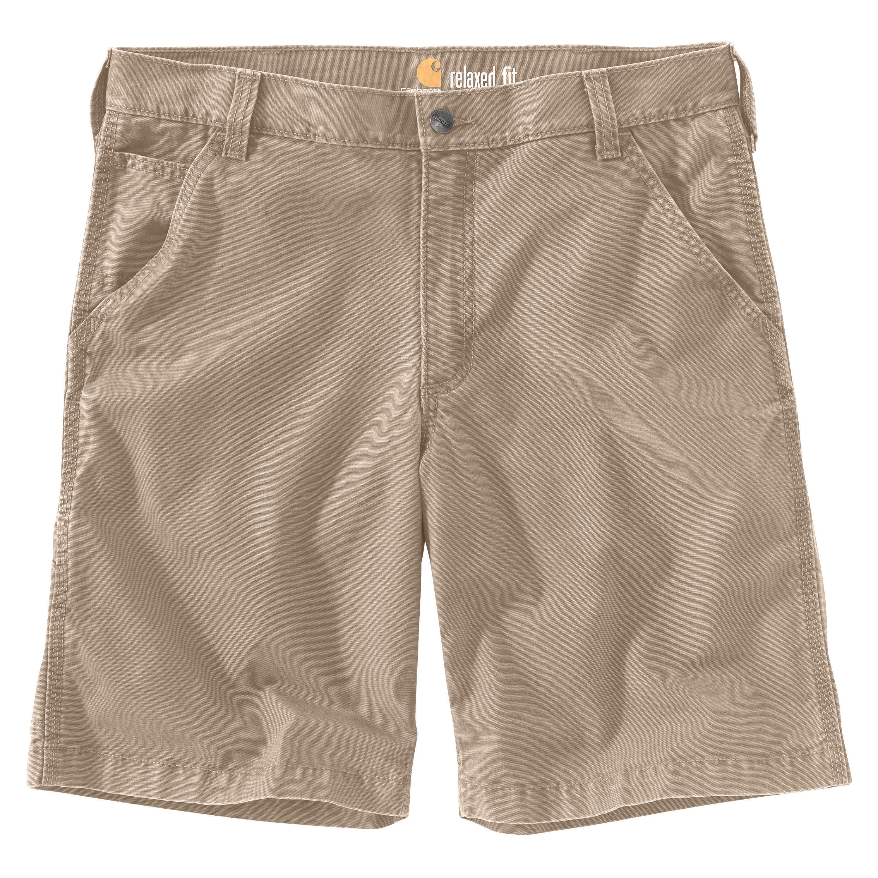Shorts para carpintero de lienzo color beige de 10 pulgadas para hombre de Carhartt (Talla: 30) 102514-232W30