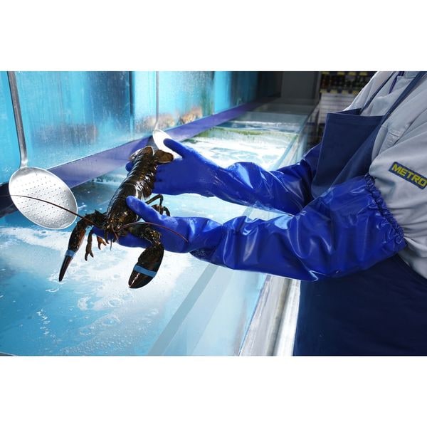 Guantes resistentes a químicos Ansell de 24", PVC, 10, 1 par - 23-201