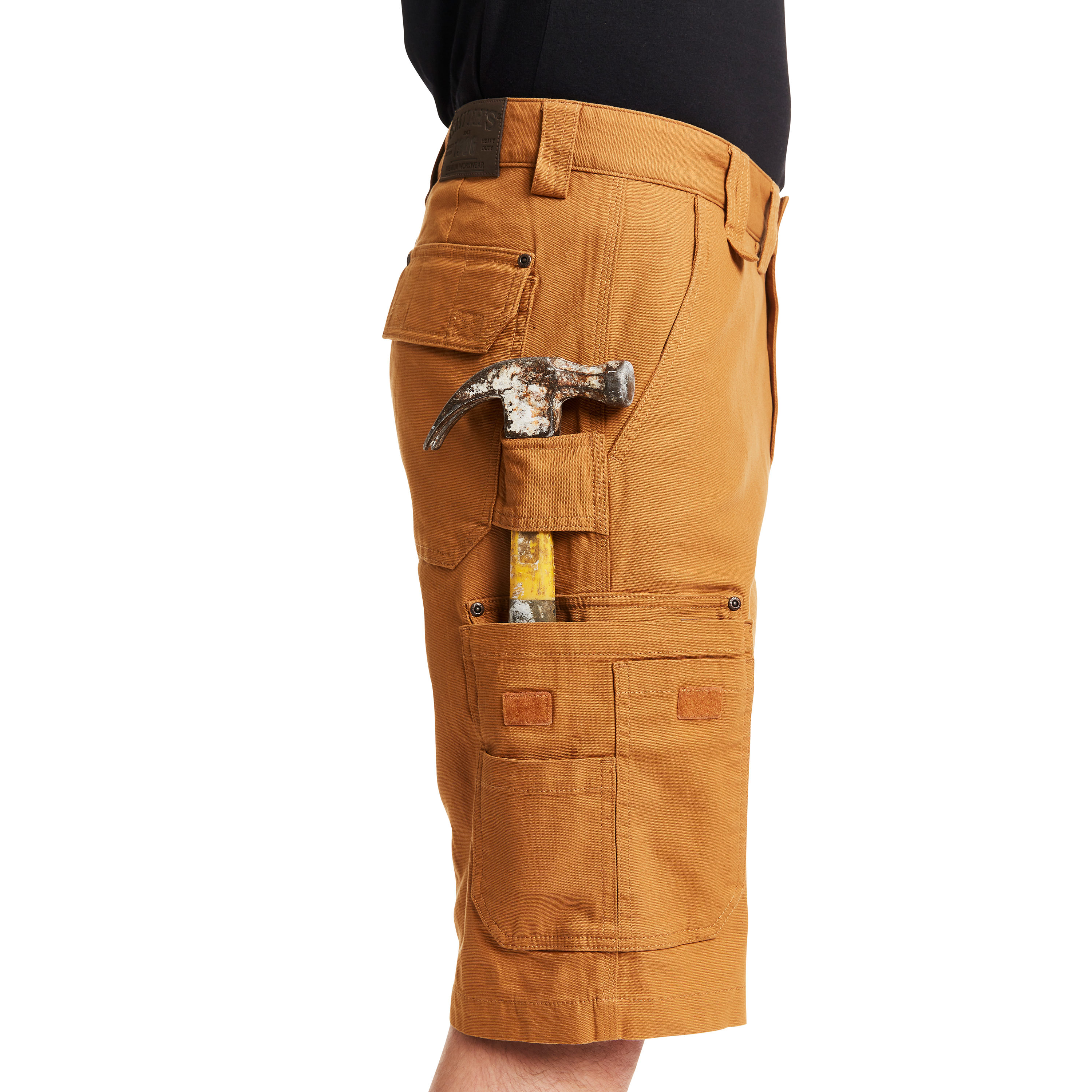 Shorts de Carga de Lona Marrón Arcilla para Hombre de Smith's Workwear (Talla: 34) S2955S-CLBR-34