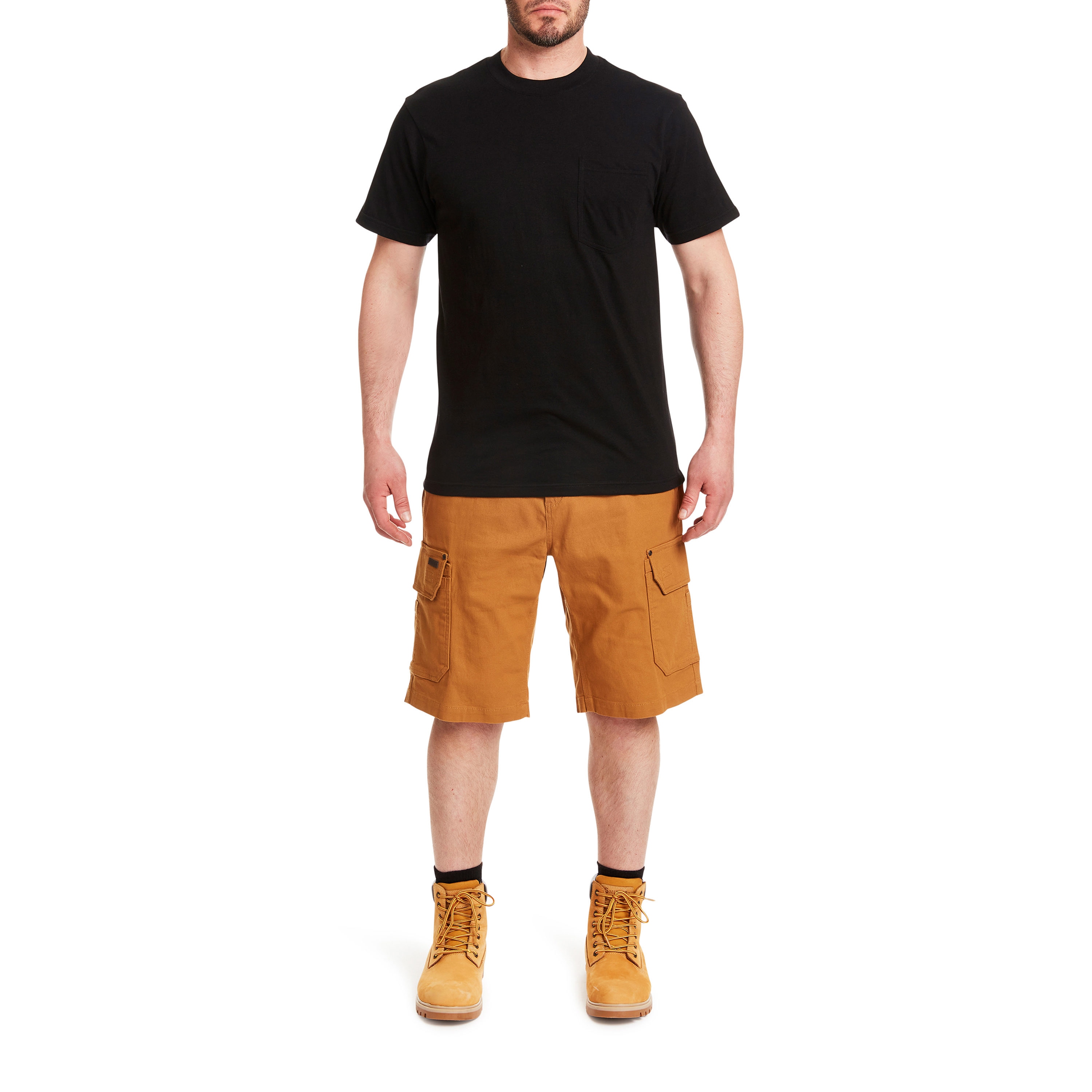 Shorts de Carga de Lona Marrón Arcilla para Hombre de Smith's Workwear (Talla: 34) S2955S-CLBR-34