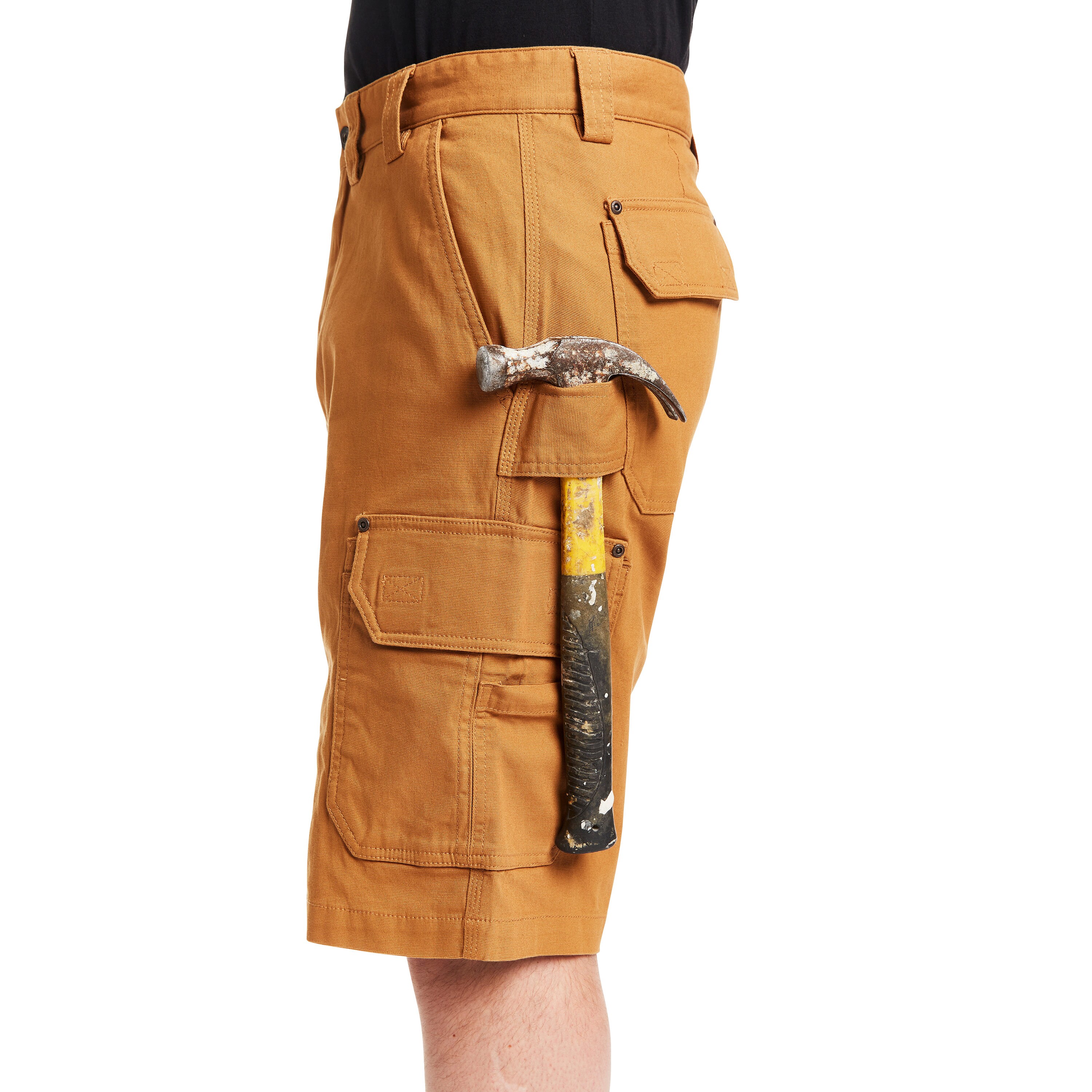 Shorts de Carga de Lona Marrón Arcilla para Hombre de Smith's Workwear (Talla: 34) S2955S-CLBR-34