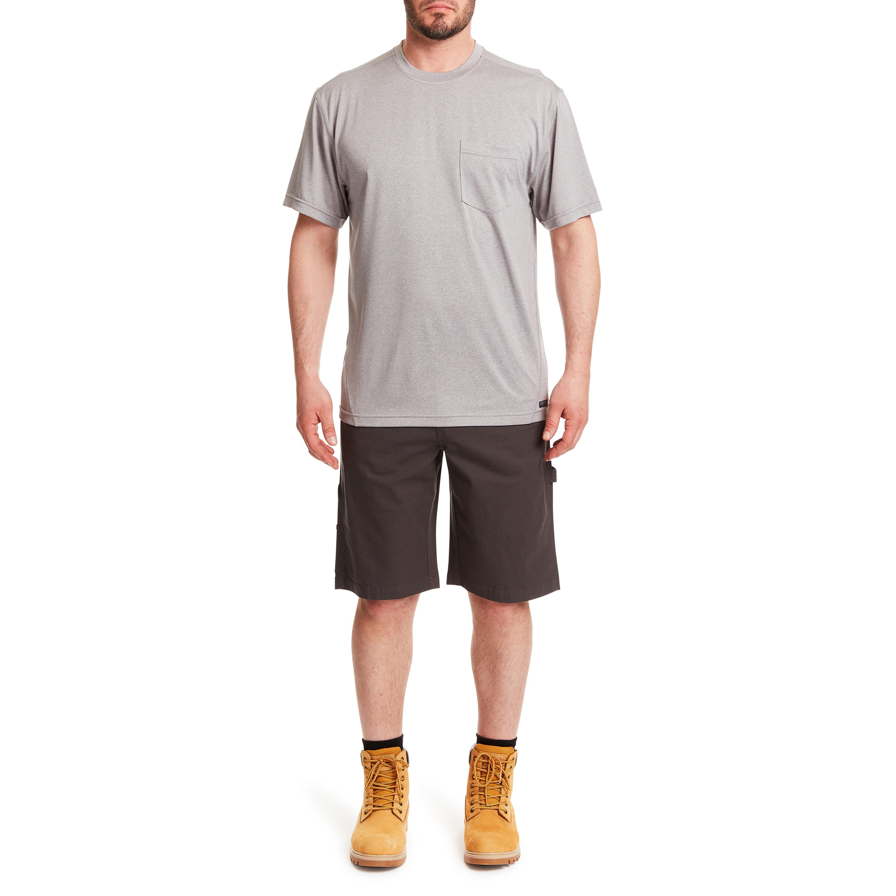 Pantalones cortos de carpintero de lona gris oscuro para hombre de Smith's Workwear (Talla: 40) S2101S-DKGY-40