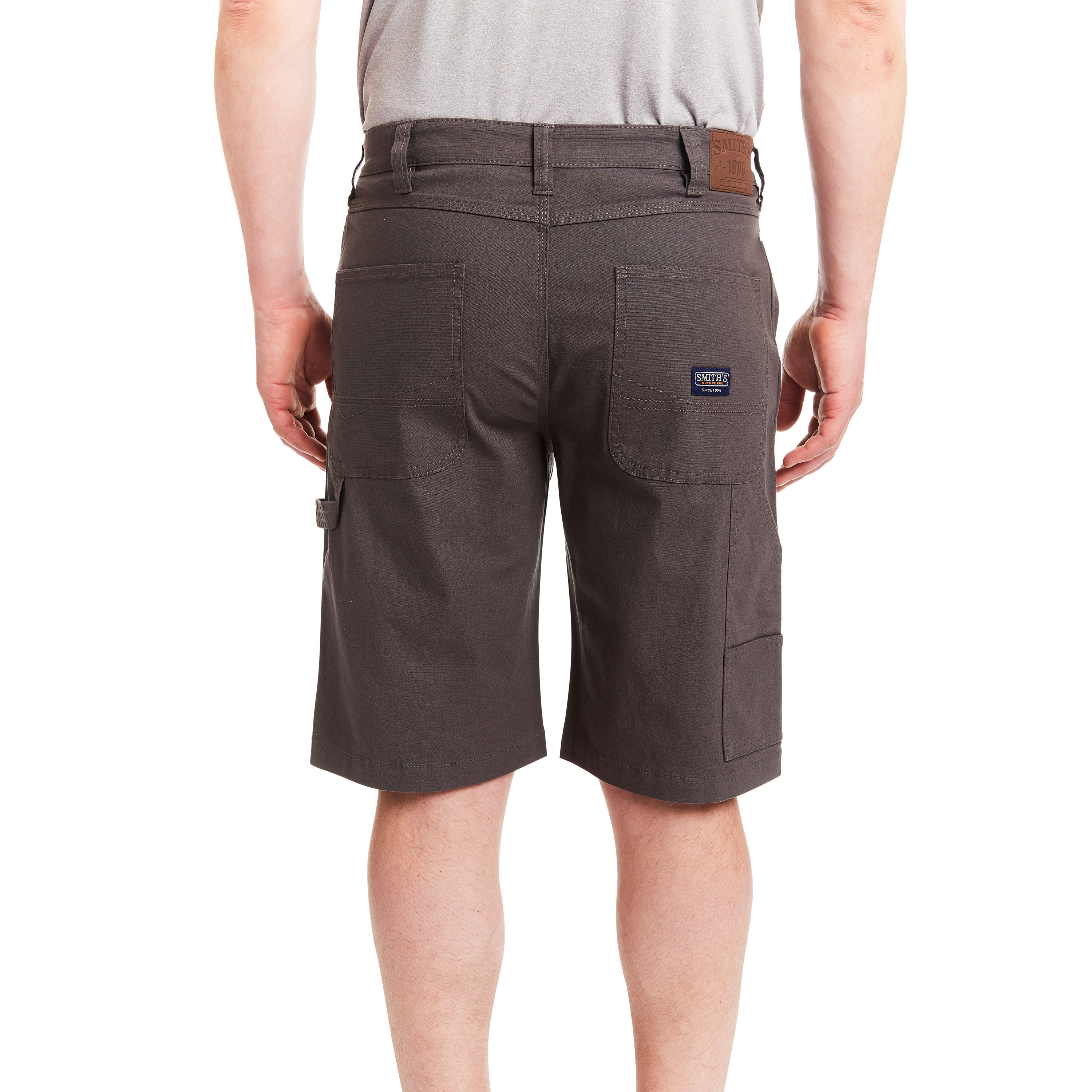 Pantalones cortos de carpintero de lona gris oscuro para hombre de Smith's Workwear (Talla: 40) S2101S-DKGY-40