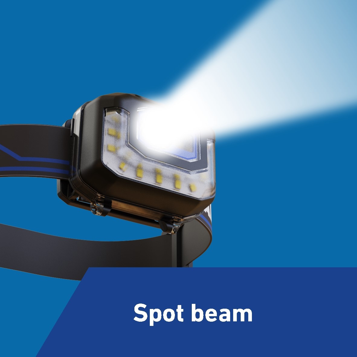 Lámpara frontal LED Kobalt de 850 lúmenes con batería recargable incluida KH850DP
